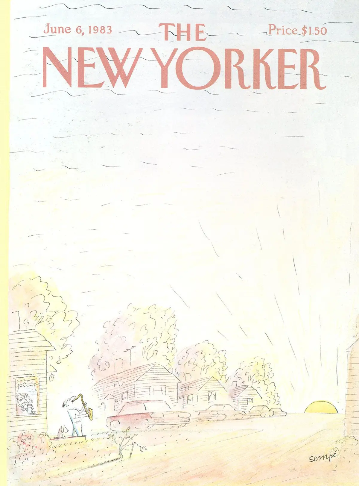 Обложка The New Yorker, 6 июня 1983, художник Жан-Жак Сампе