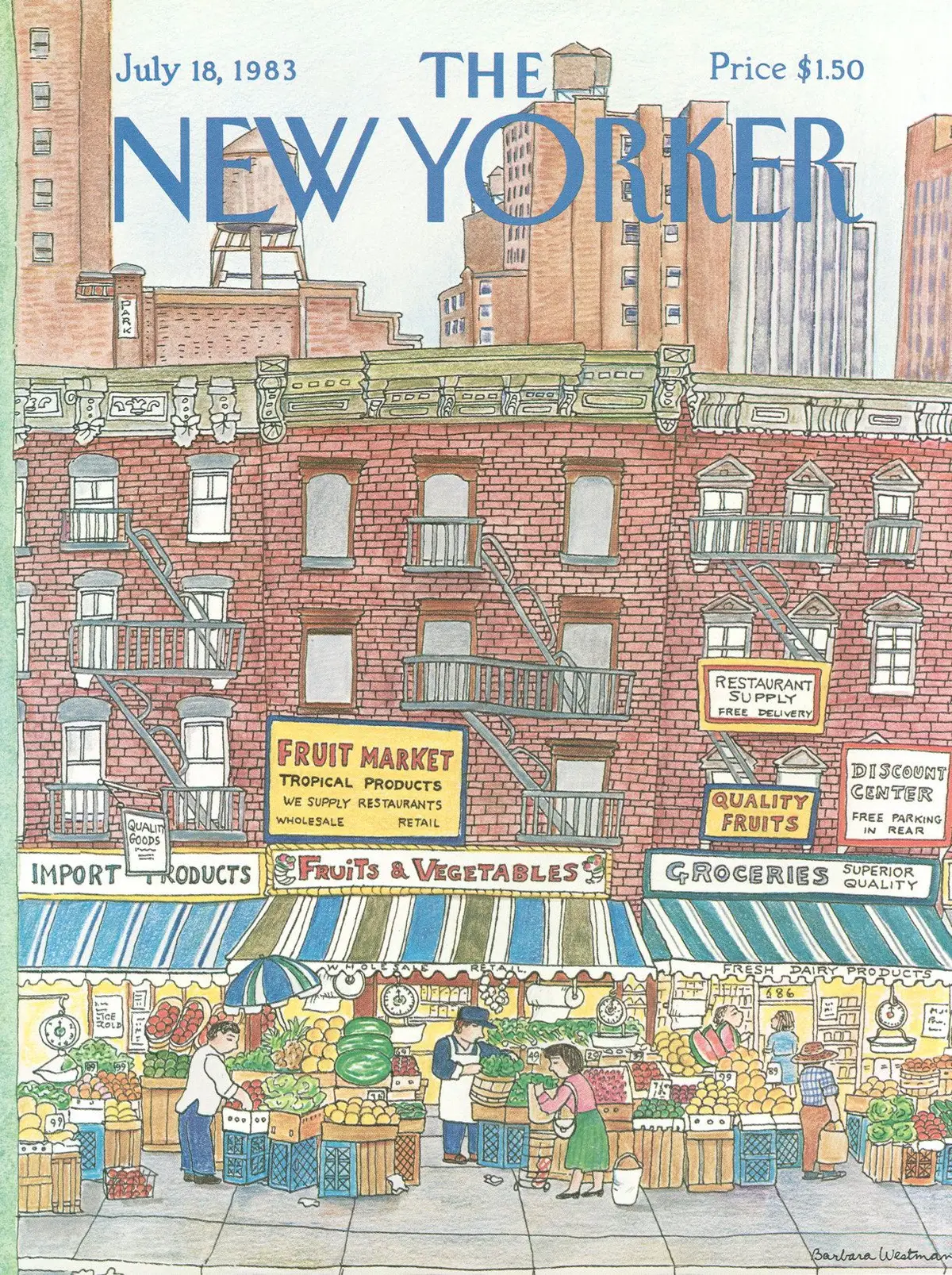 Обложка The New Yorker, 18 июля 1983, художник Барбара Уэстман