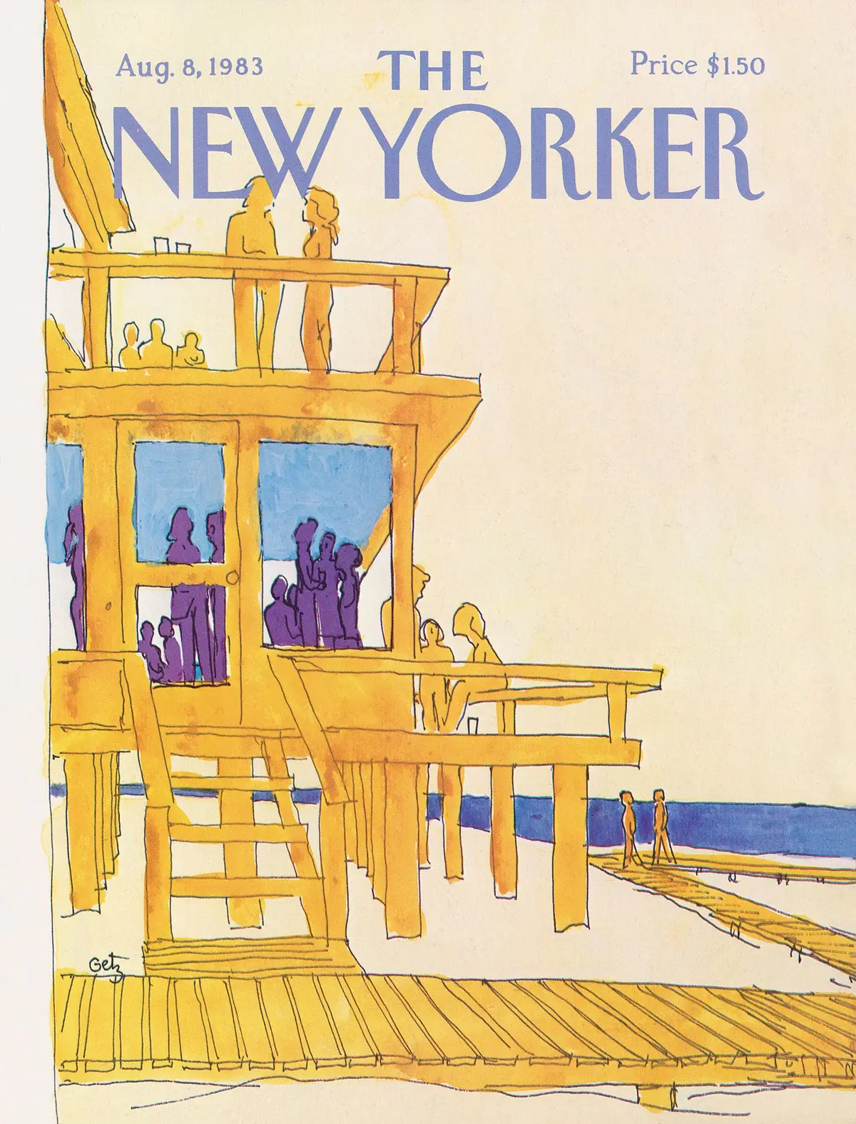 Обложка The New Yorker, 8 августа 1983, художник Артур Гетц