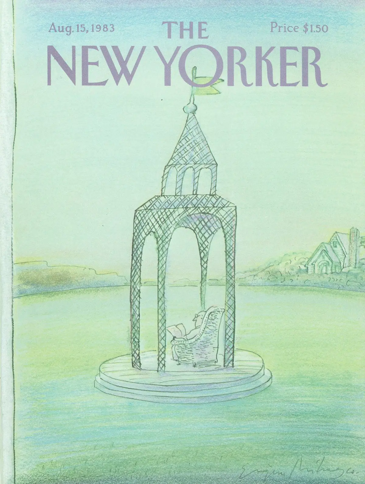 Обложка The New Yorker, 15 августа 1983, художник Эжен Михаеско