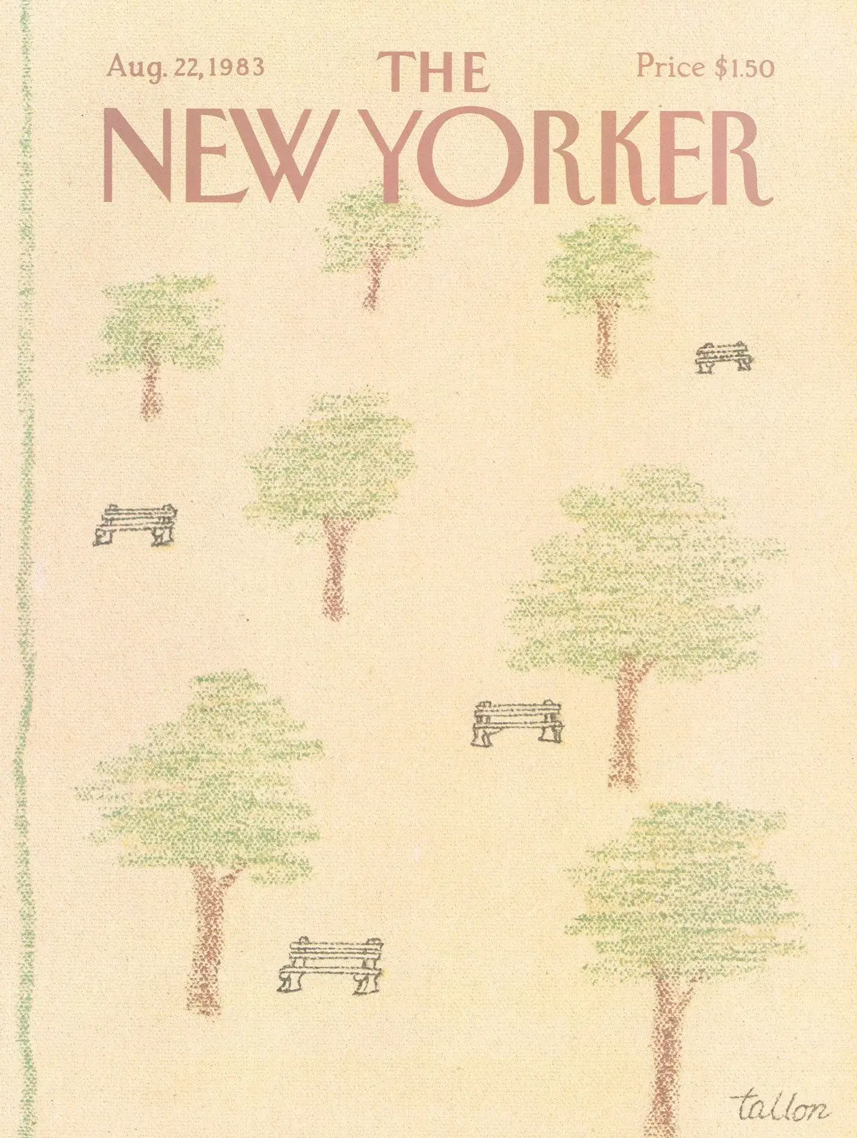 Обложка The New Yorker, 22 августа 1983, художник Роберт Таллон
