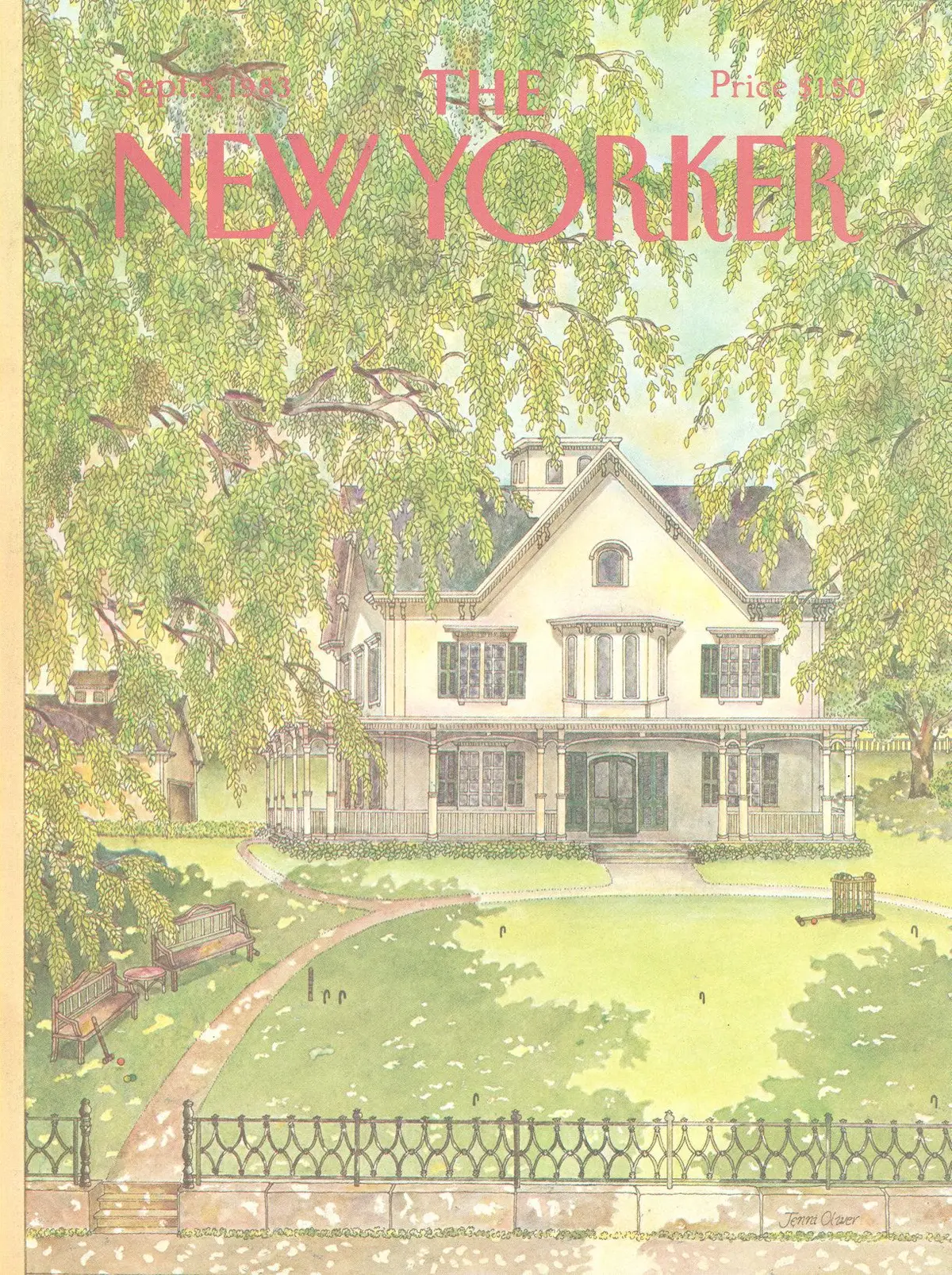 Обложка The New Yorker, 5 сентября 1983, художник Дженни Оливер