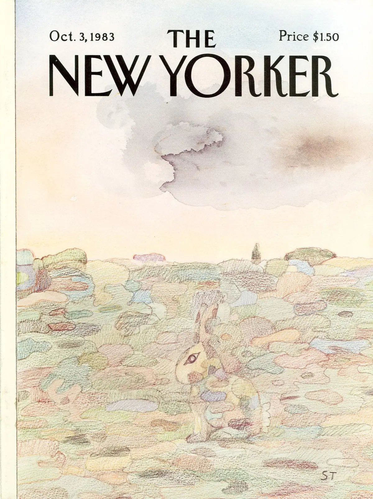 Обложка The New Yorker, 3 октября 1983, художник Сол Стейнберг