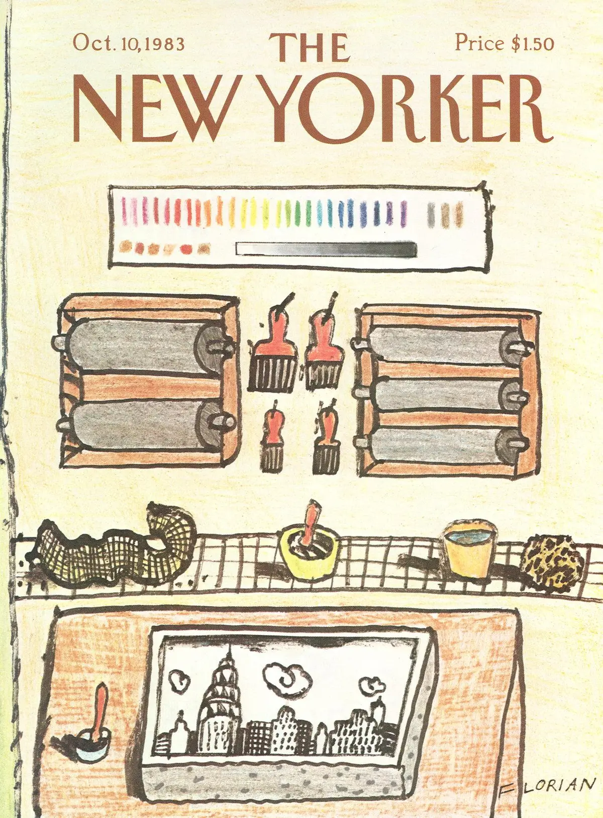 Обложка The New Yorker, 10 октября 1983, художник Дуглас Флориан