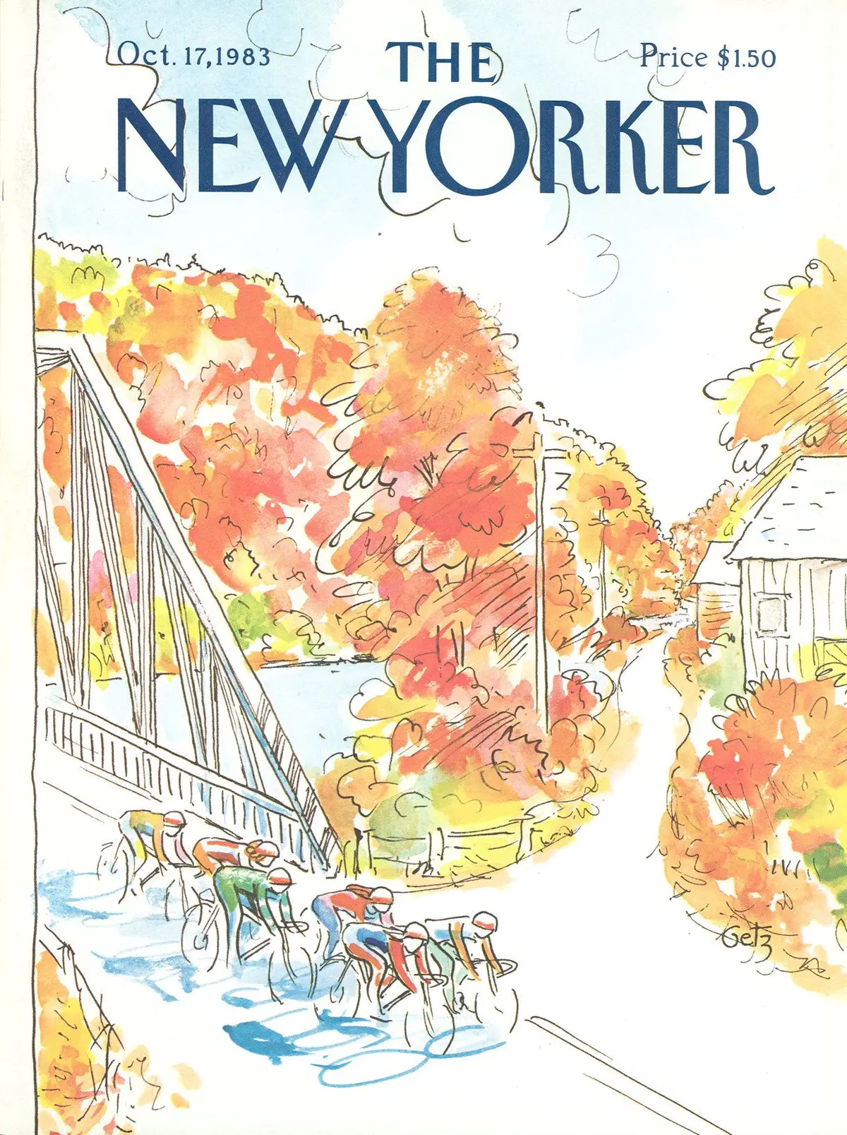 Обложка The New Yorker, 17 октября 1983, художник Артур Гетц