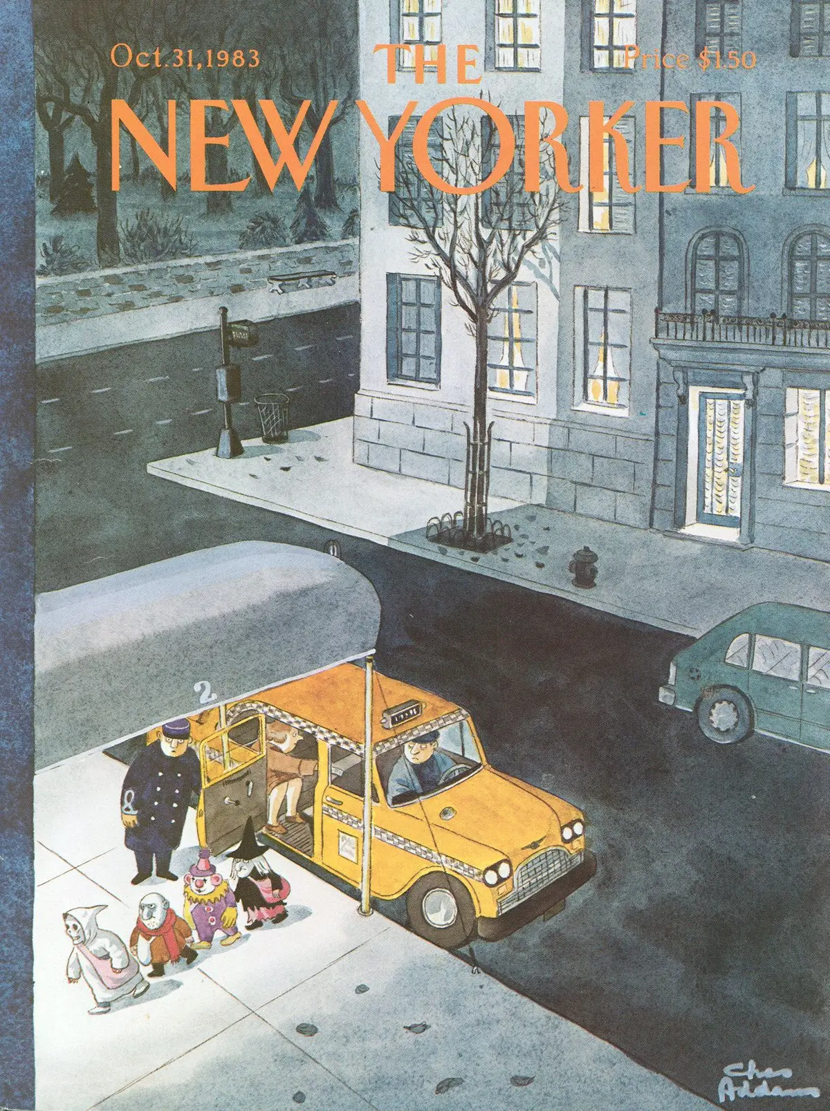 Обложка The New Yorker, 31 октября 1983, художник Чарльз Аддамс