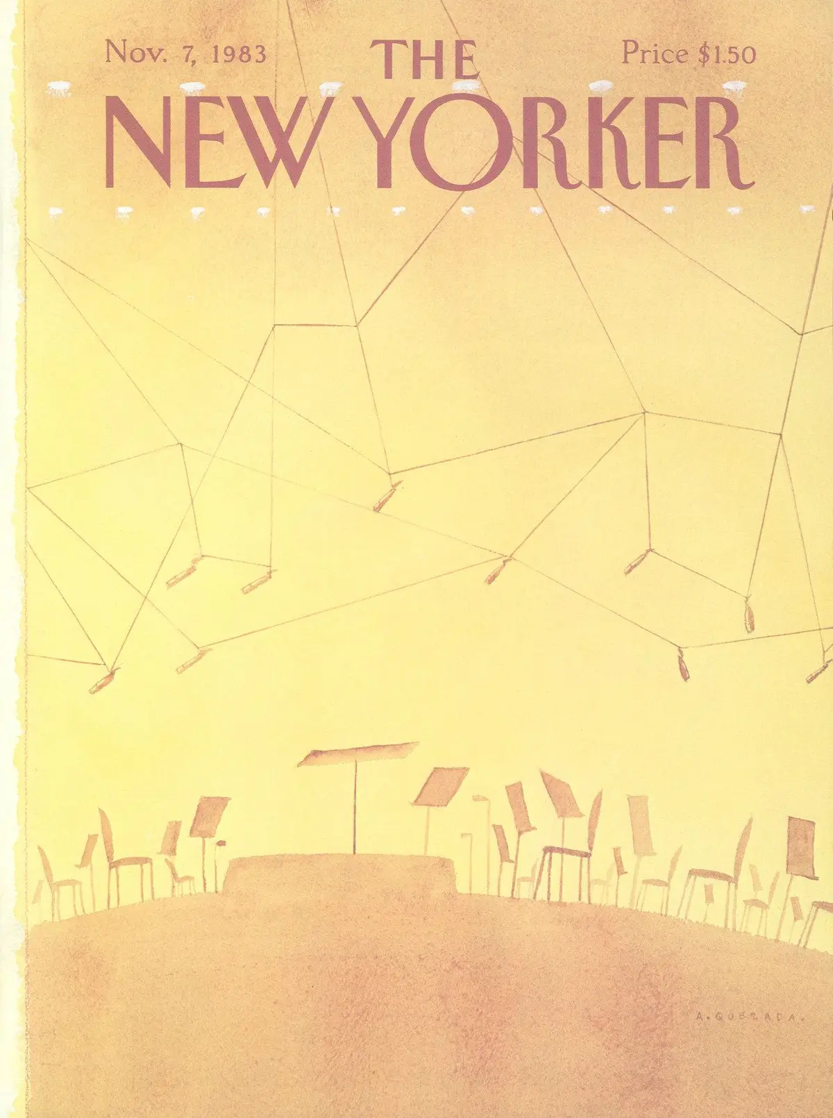 Обложка The New Yorker, 7 ноября 1983, художник Абель Кесада