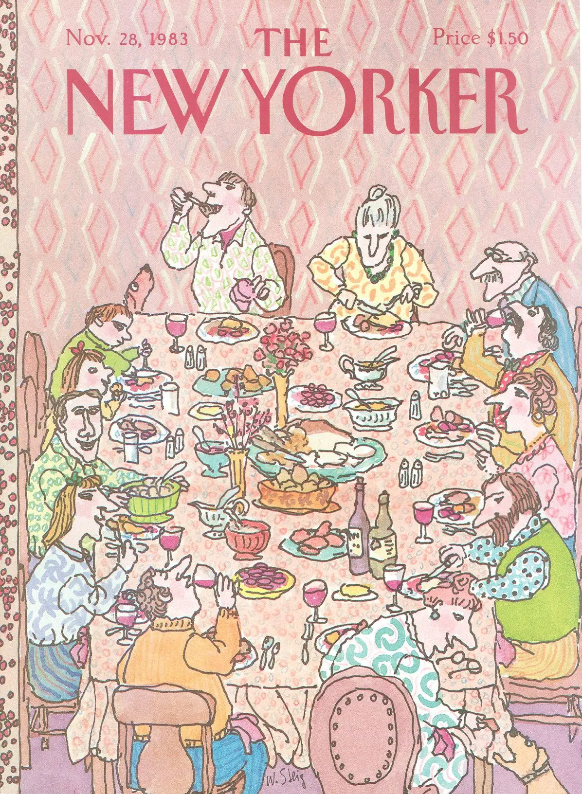 Обложка The New Yorker, 28 ноября 1983, художник Уильям Стейг