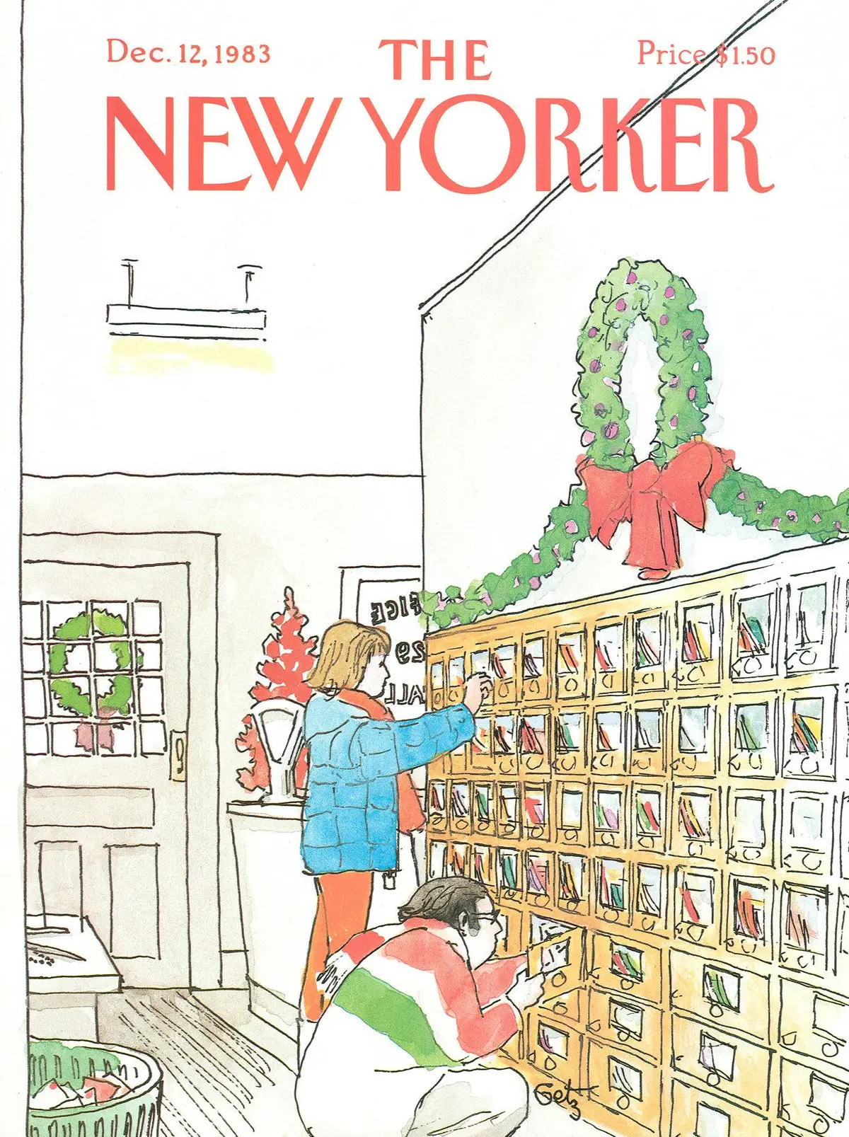 Обложка The New Yorker, 12 декабря 1983, художник Артур Гетц