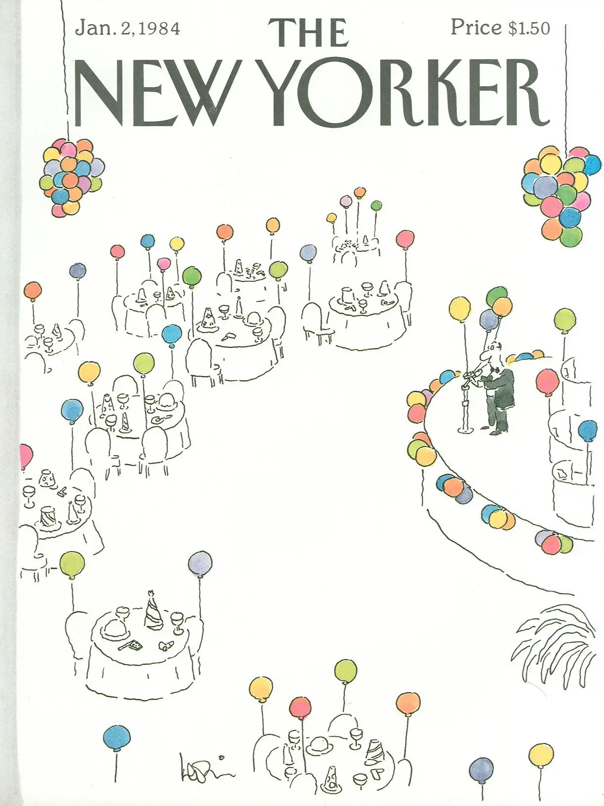 Обложка The New Yorker, 2 января 1984, художник Арни Левин