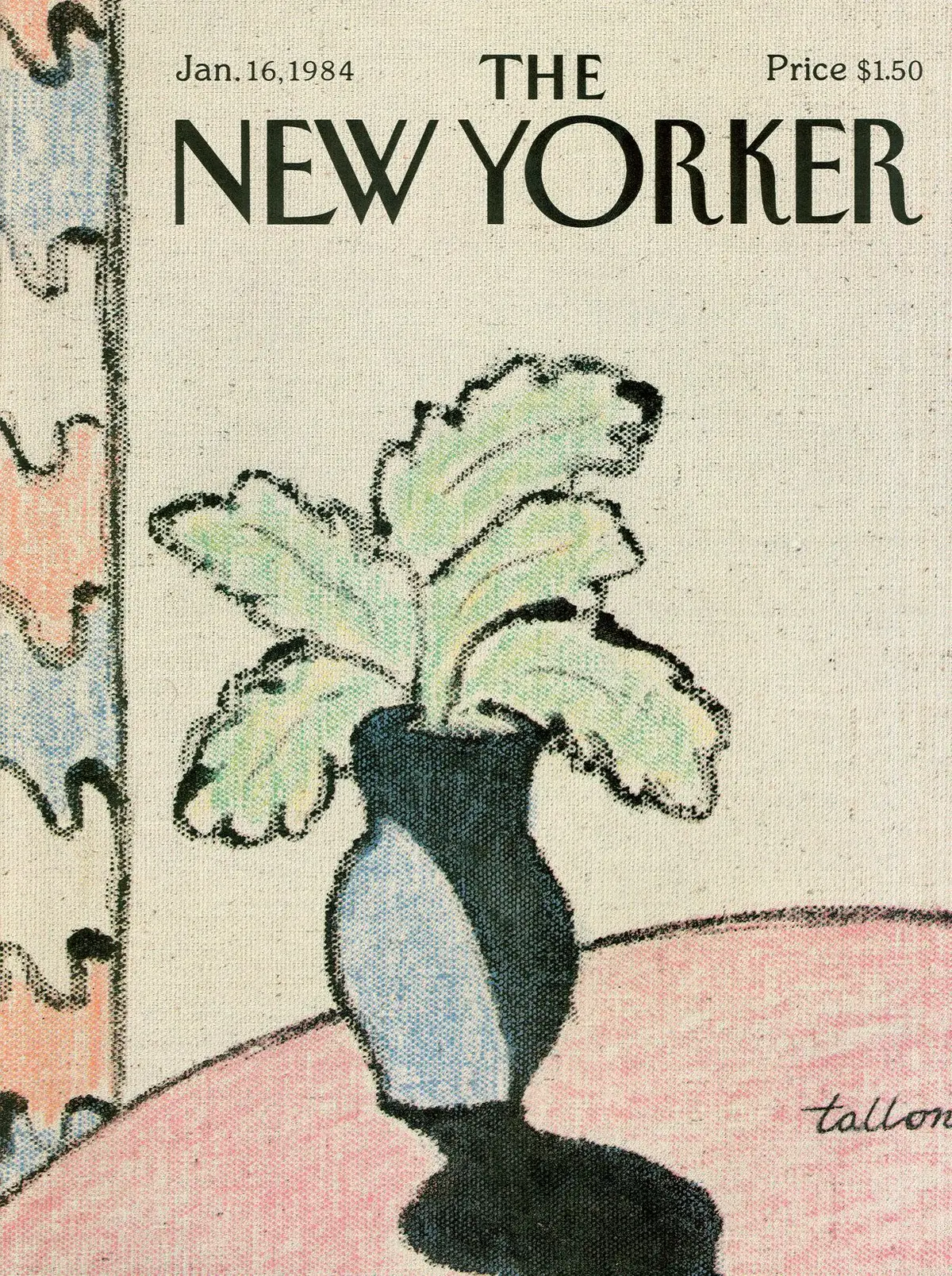 Обложка The New Yorker, 16 января 1984, художник Роберт Таллон