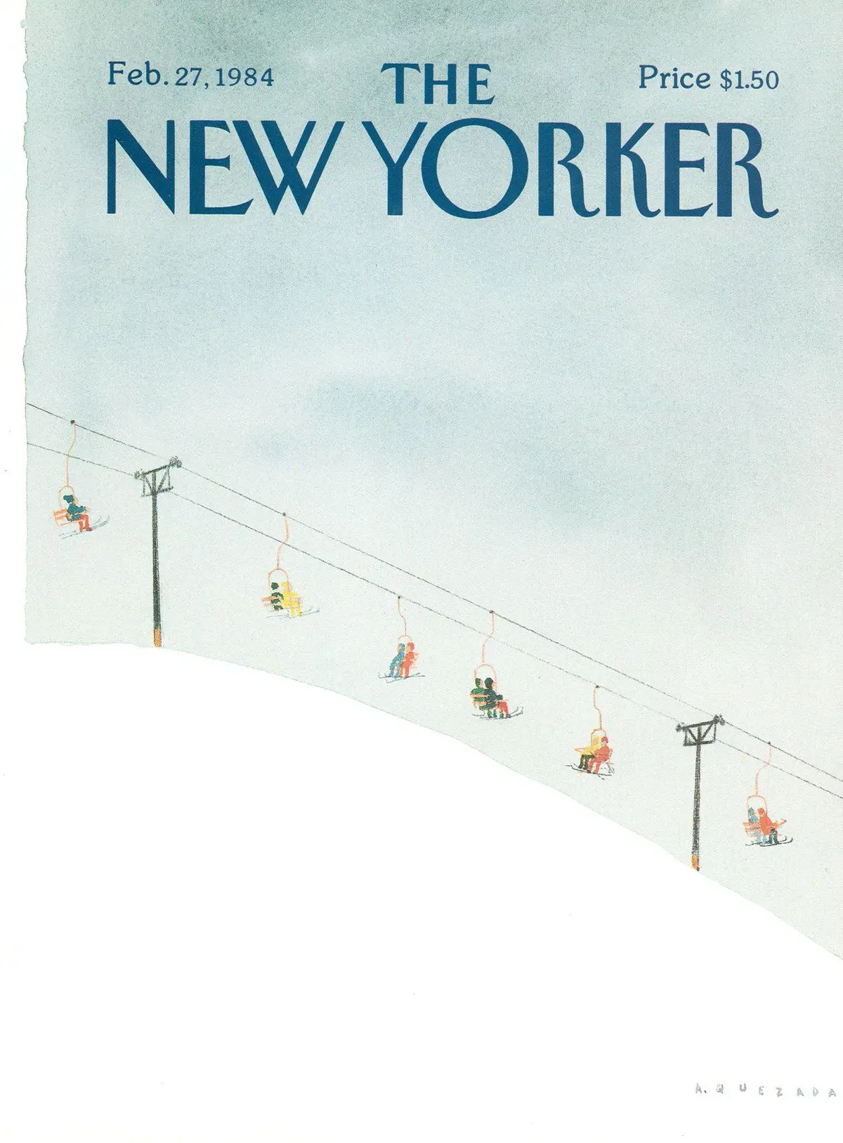Обложка The New Yorker, 27 февраля 1984, художник Абель Кесада