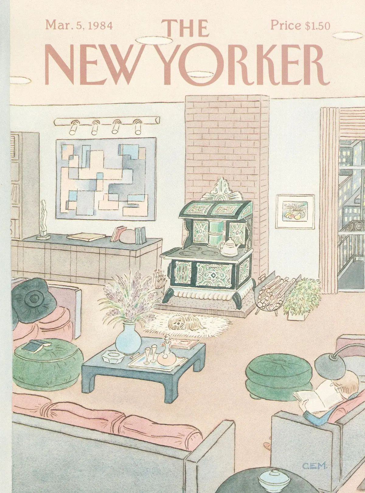 Обложка The New Yorker, 5 марта 1984, художник Чарльз Э. Мартин