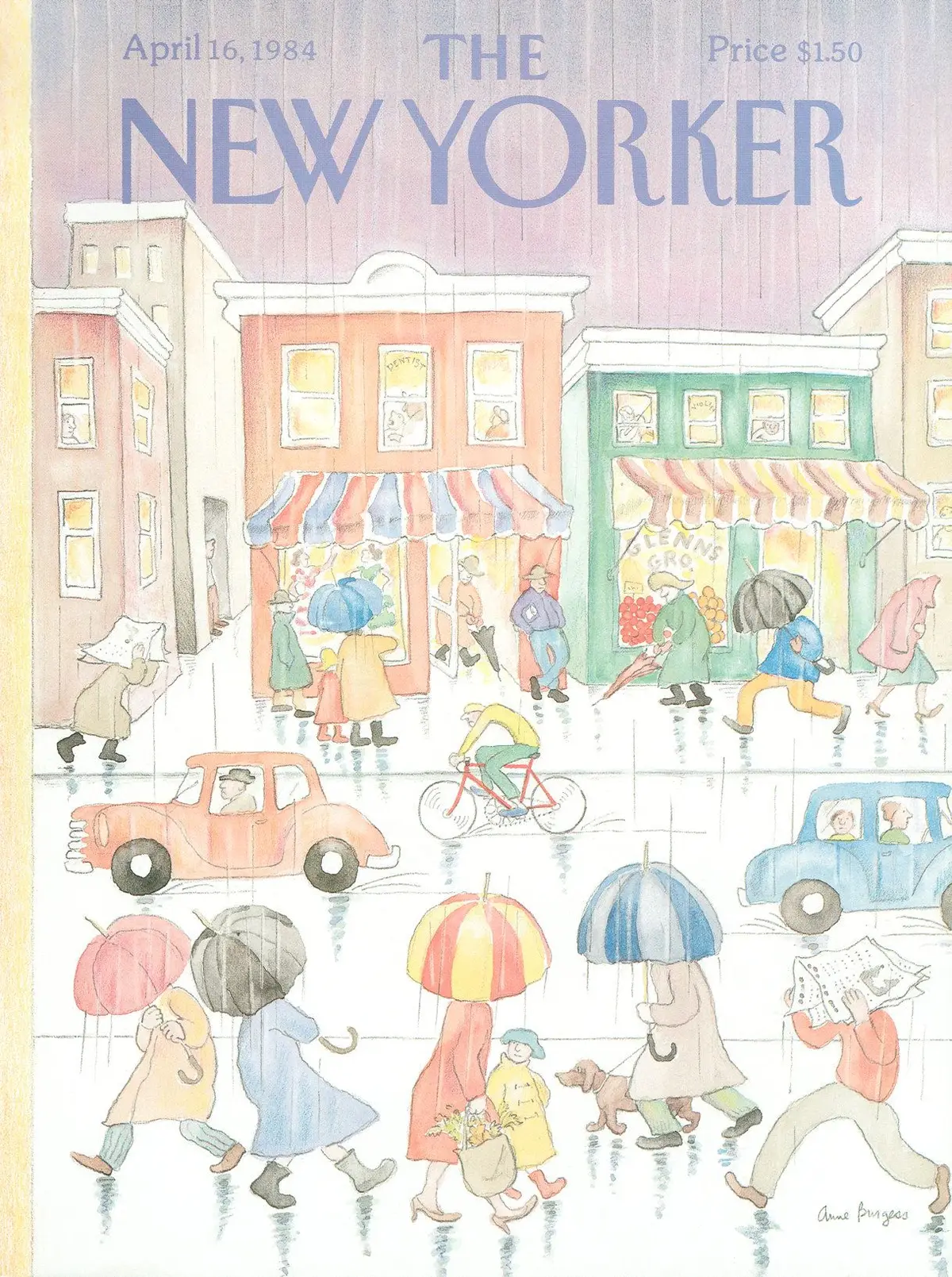 Обложка The New Yorker, 16 апреля 1984, художник Энн Бёрджесс