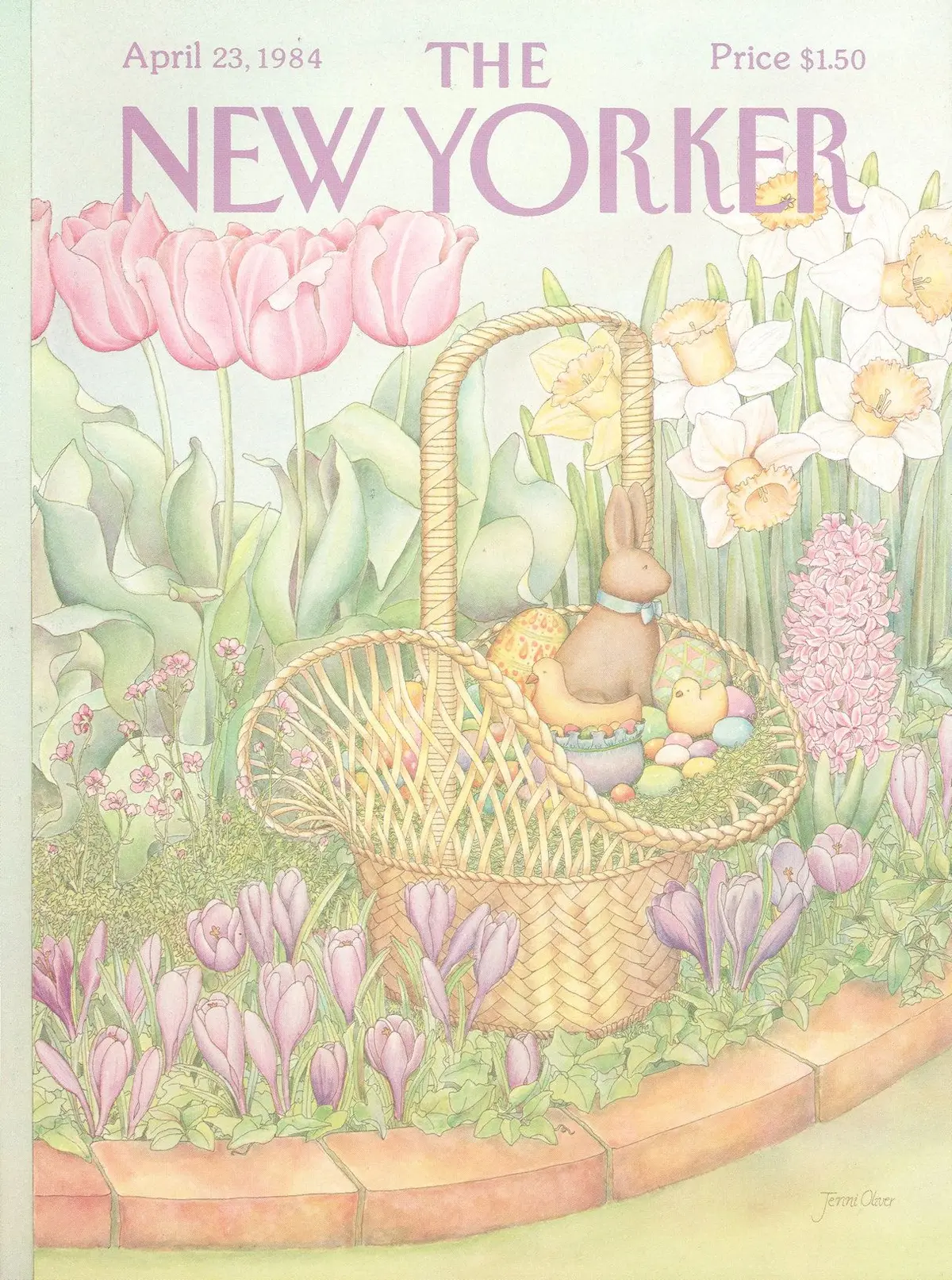 Обложка The New Yorker, 23 апреля 1984, художник Дженни Оливер