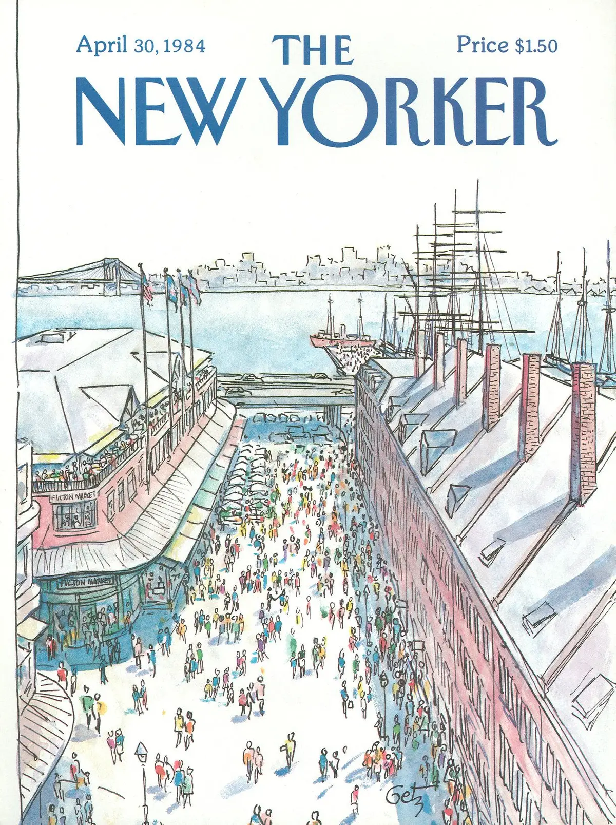 Обложка The New Yorker, 30 апреля 1984, художник Артур Гетц