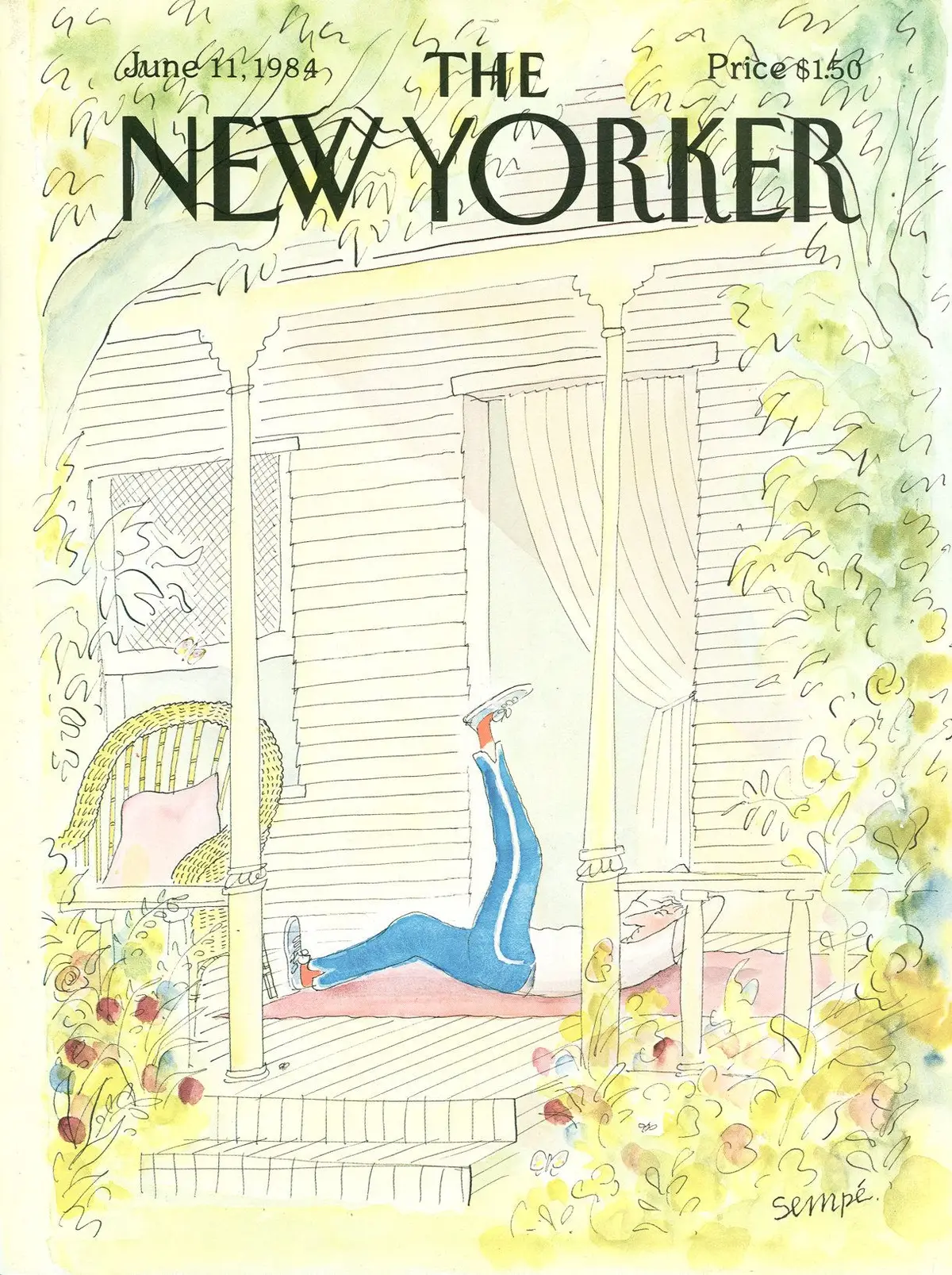 Обложка The New Yorker, 11 июня 1984, художник Жан-Жак Сампе