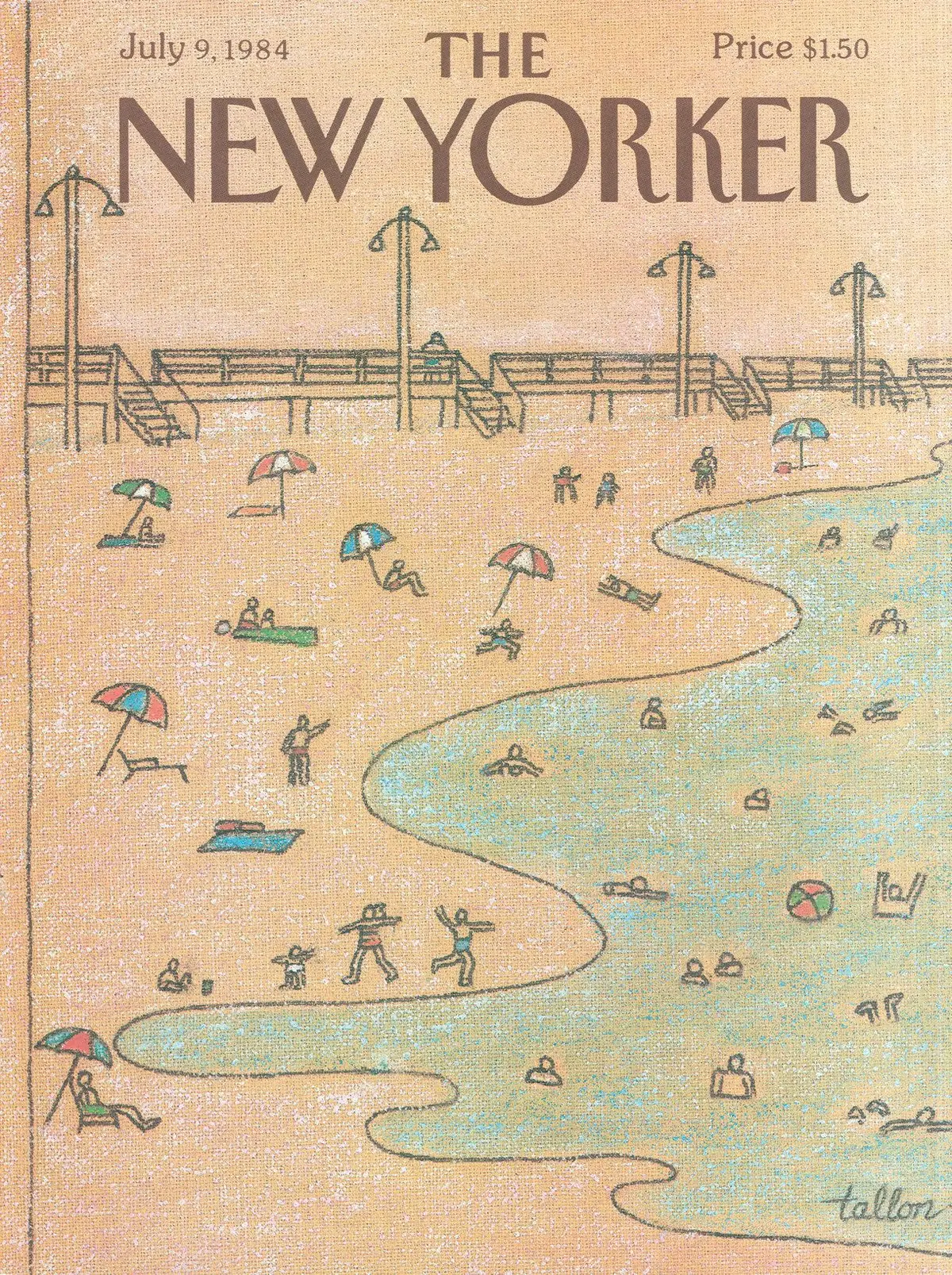 Обложка The New Yorker, 9 июля 1984, художник Роберт Таллон
