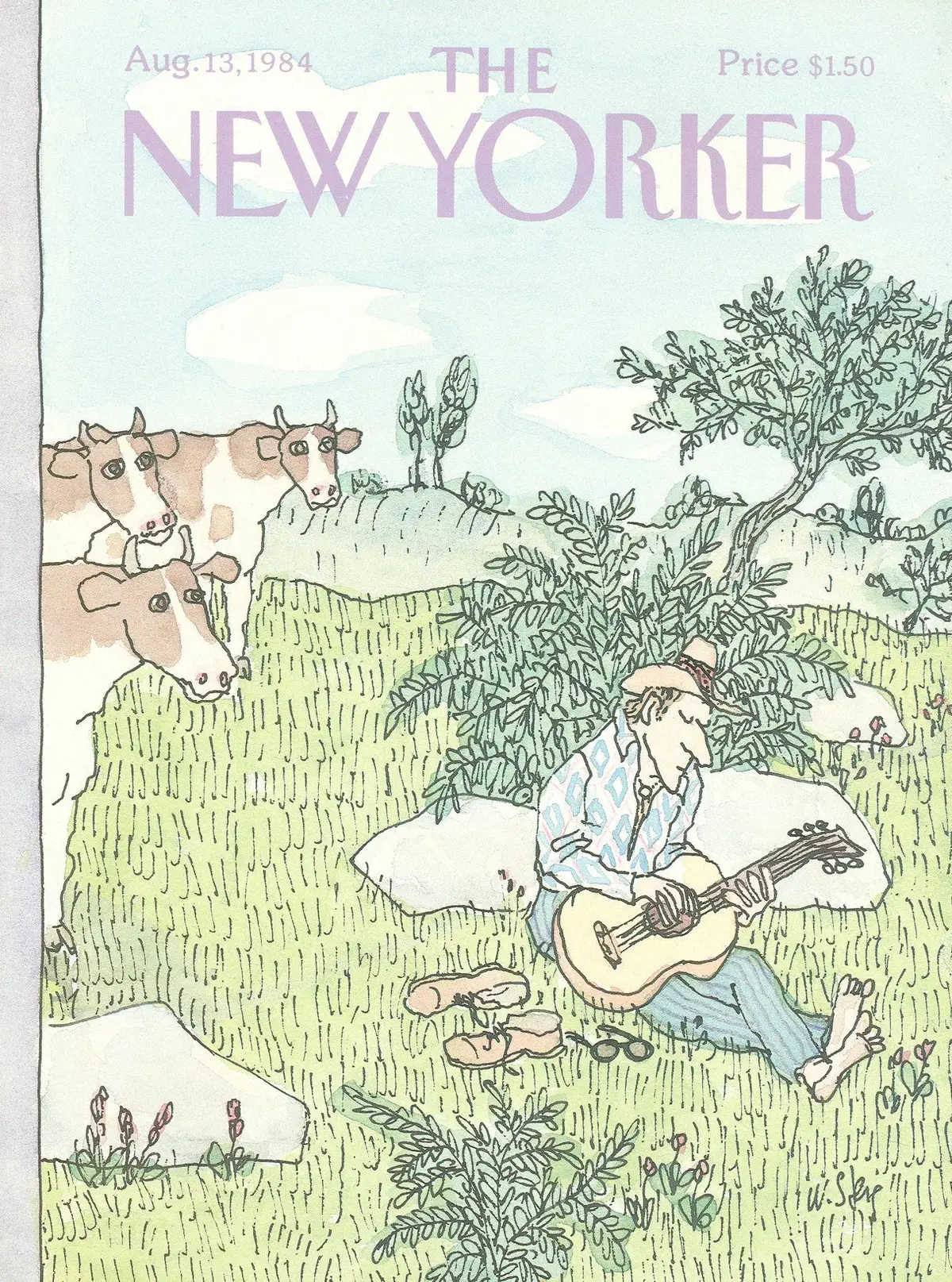 Обложка The New Yorker, 13 августа 1984, художник Уильям Стейг