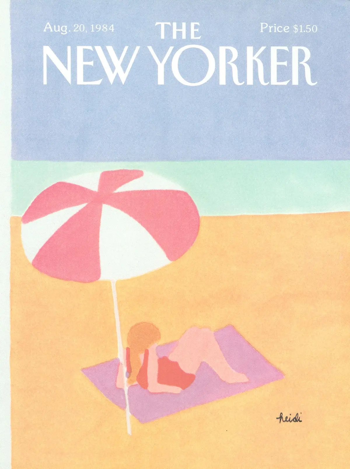 Обложка The New Yorker, 20 августа 1984, художник Хайди Гённель
