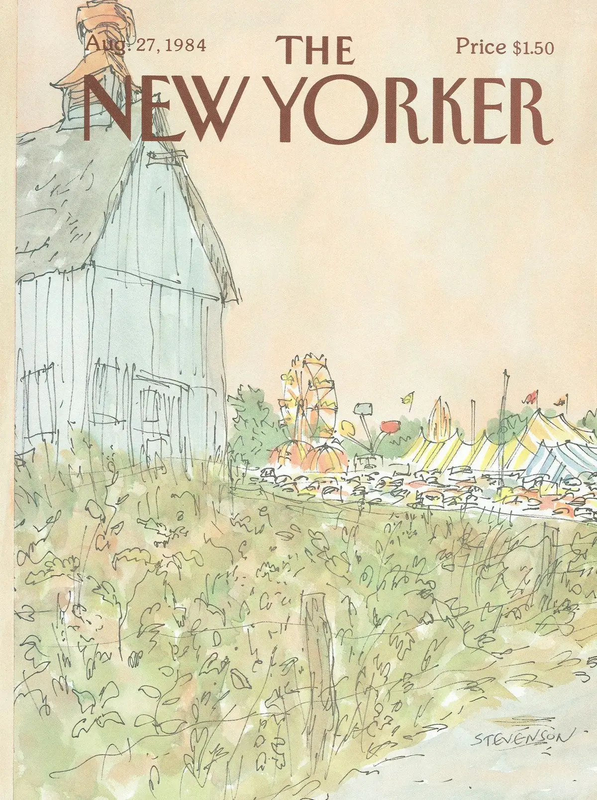 Обложка The New Yorker, 27 августа 1984, художник Джеймс Стивенсон