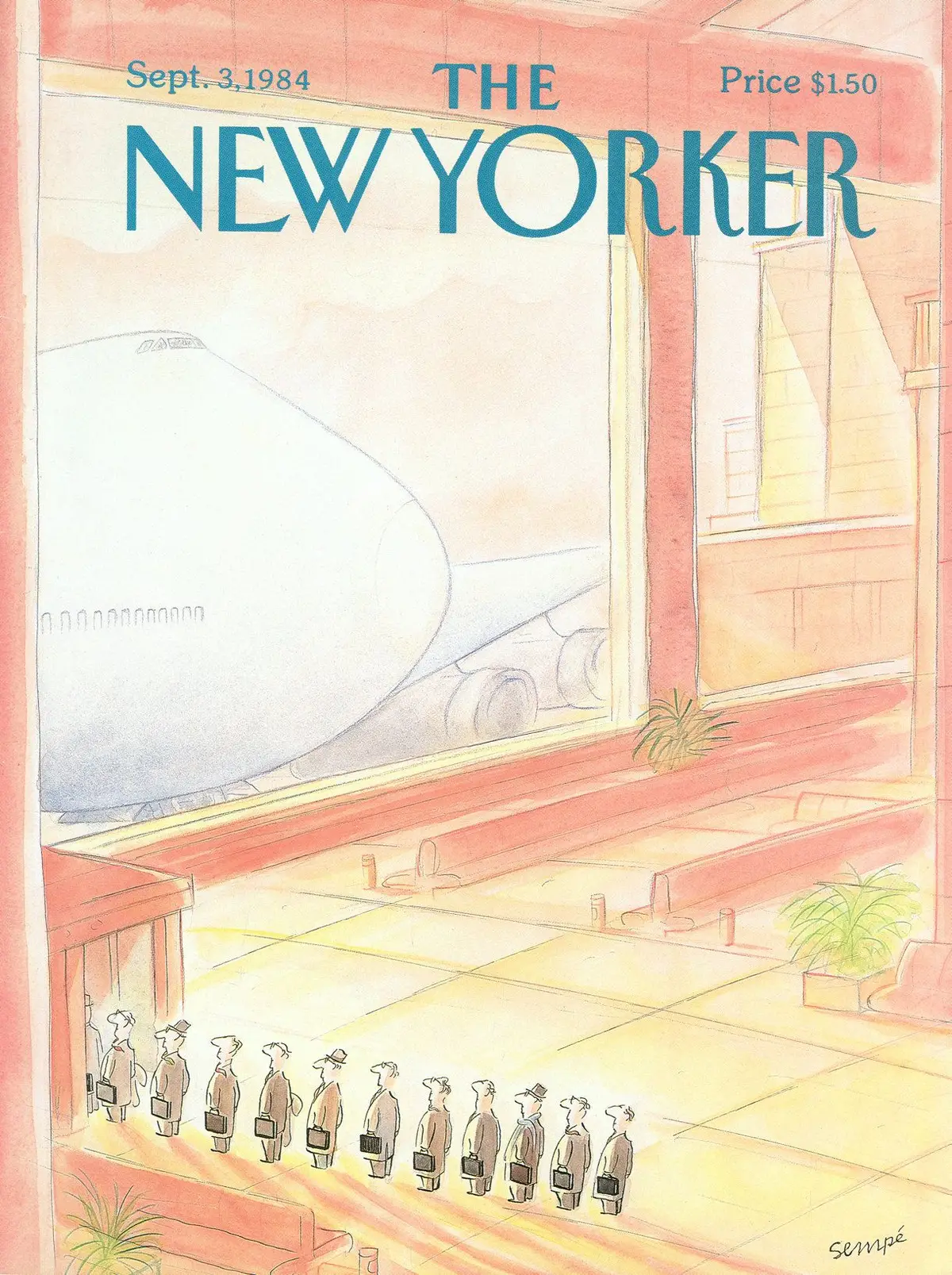 Обложка The New Yorker, 3 сентября 1984, художник Жан-Жак Сампе