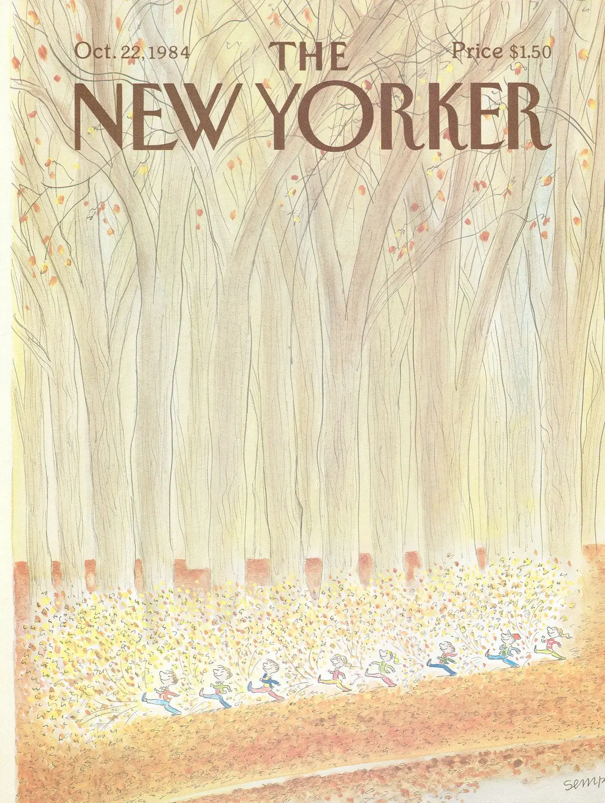 Обложка The New Yorker, 22 октября 1984, художник Жан-Жак Сампе