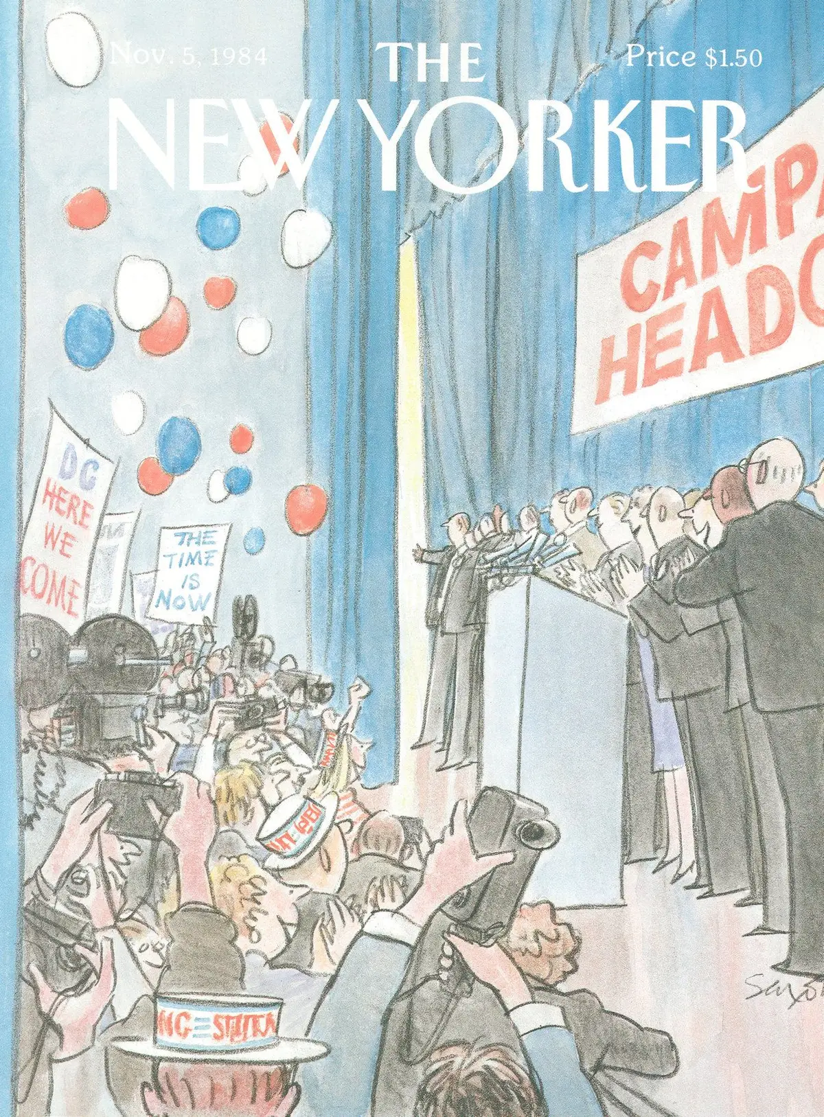 Обложка The New Yorker, 5 ноября 1984, художник Чарльз Саксон