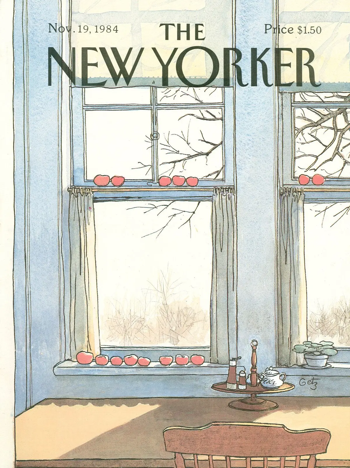 Обложка The New Yorker, 19 ноября 1984, художник Артур Гетц