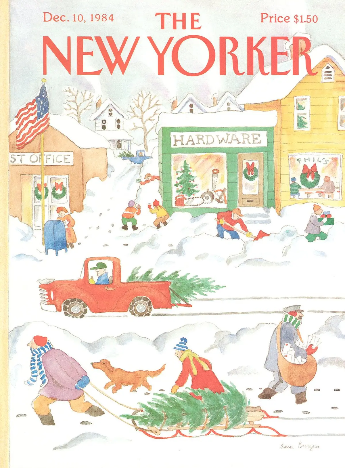 Обложка The New Yorker, 10 декабря 1984, художник Энн Бёрджесс