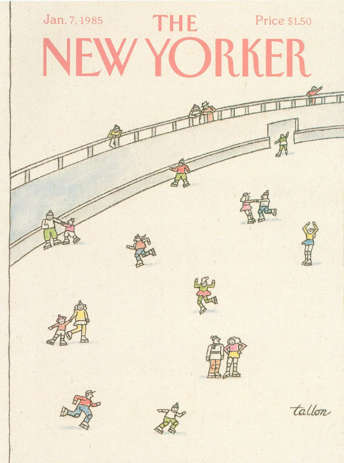 Обложка The New Yorker, 7 января 1985, художник Роберт Таллон