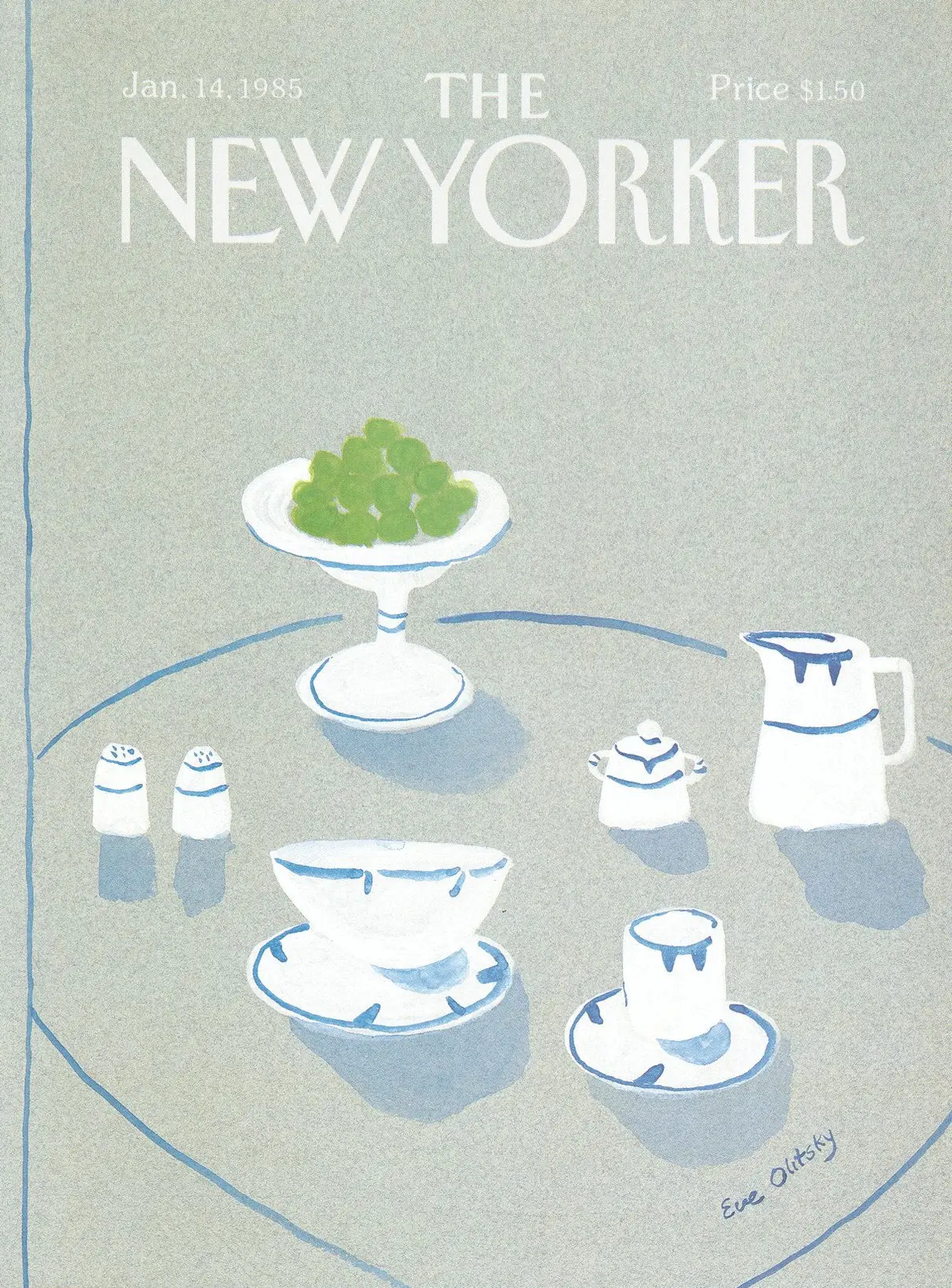 Обложка The New Yorker, 14 января 1985, художник Ив Олицки