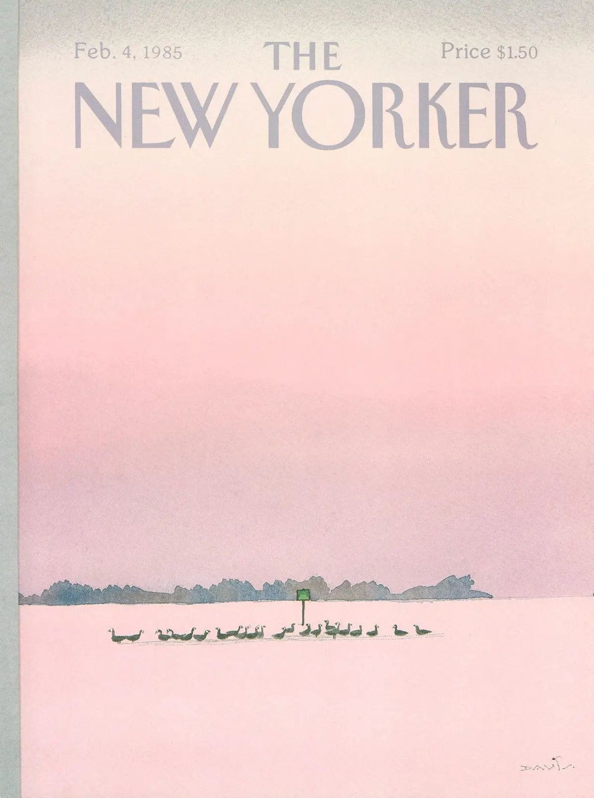 Обложка The New Yorker, 4 февраля 1985, художник Сьюзен Дэвис