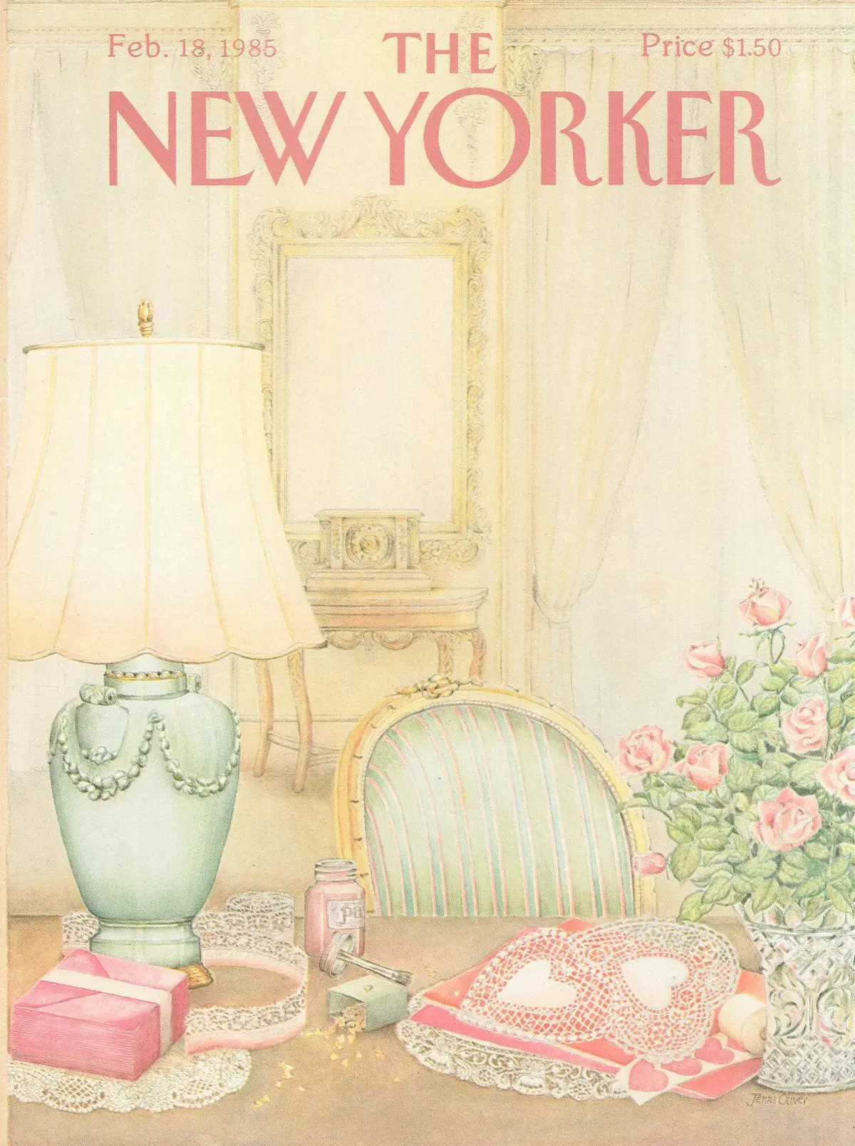 Обложка The New Yorker, 18 февраля 1985, художник Дженни Оливер