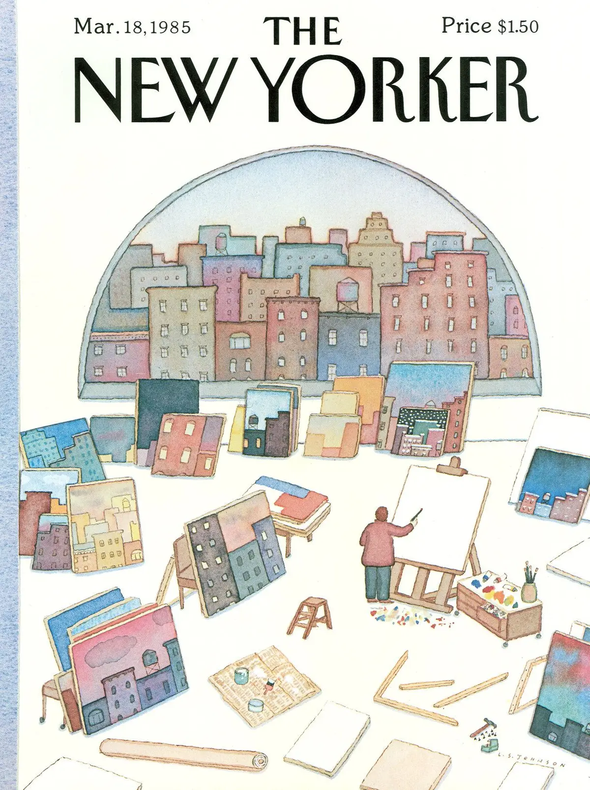 Обложка The New Yorker, 18 марта 1985, художник Лонни Сью Джонсон