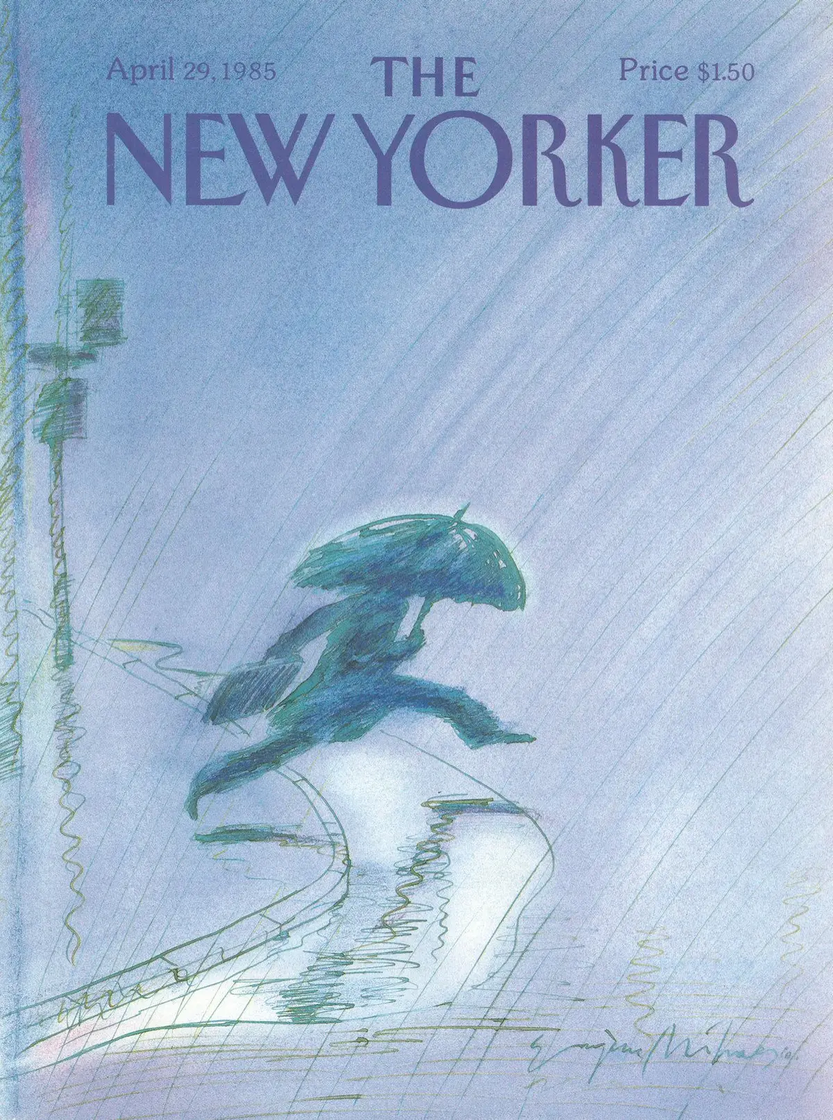 Обложка The New Yorker, 29 апреля 1985, художник Эжен Михаеско
