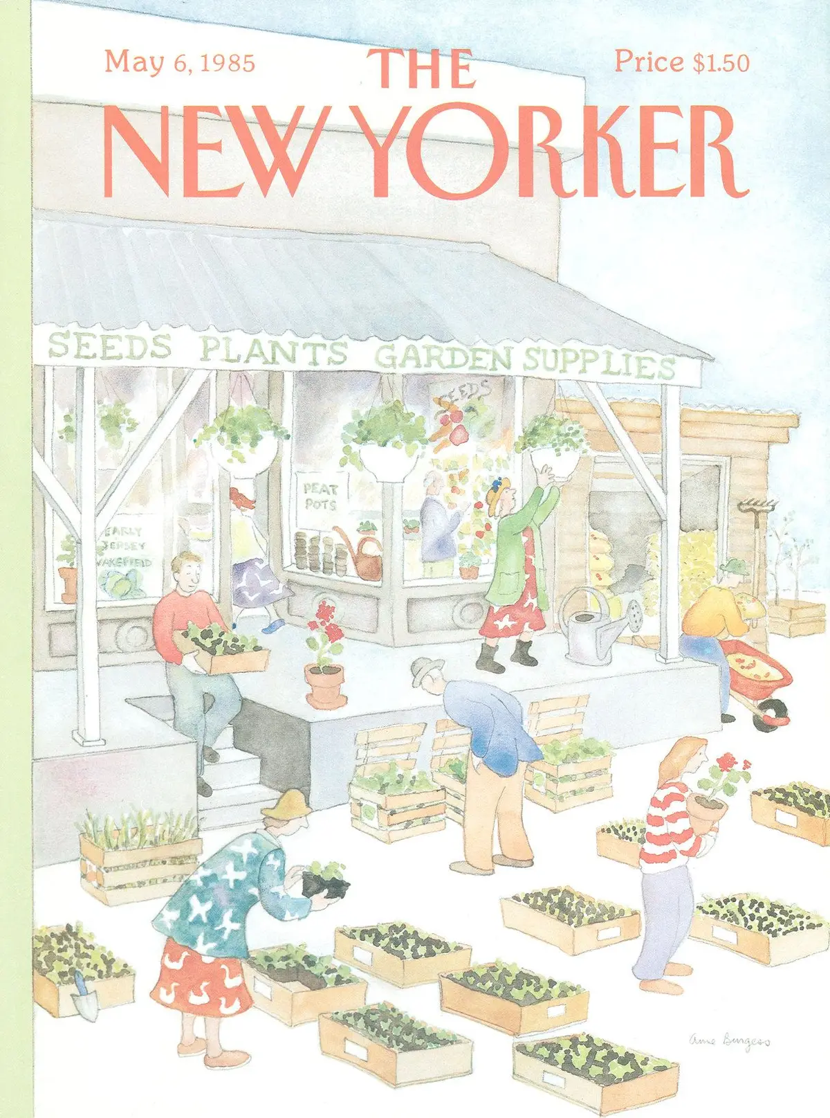 Обложка The New Yorker, 6 мая 1985, художник Энн Бёрджесс