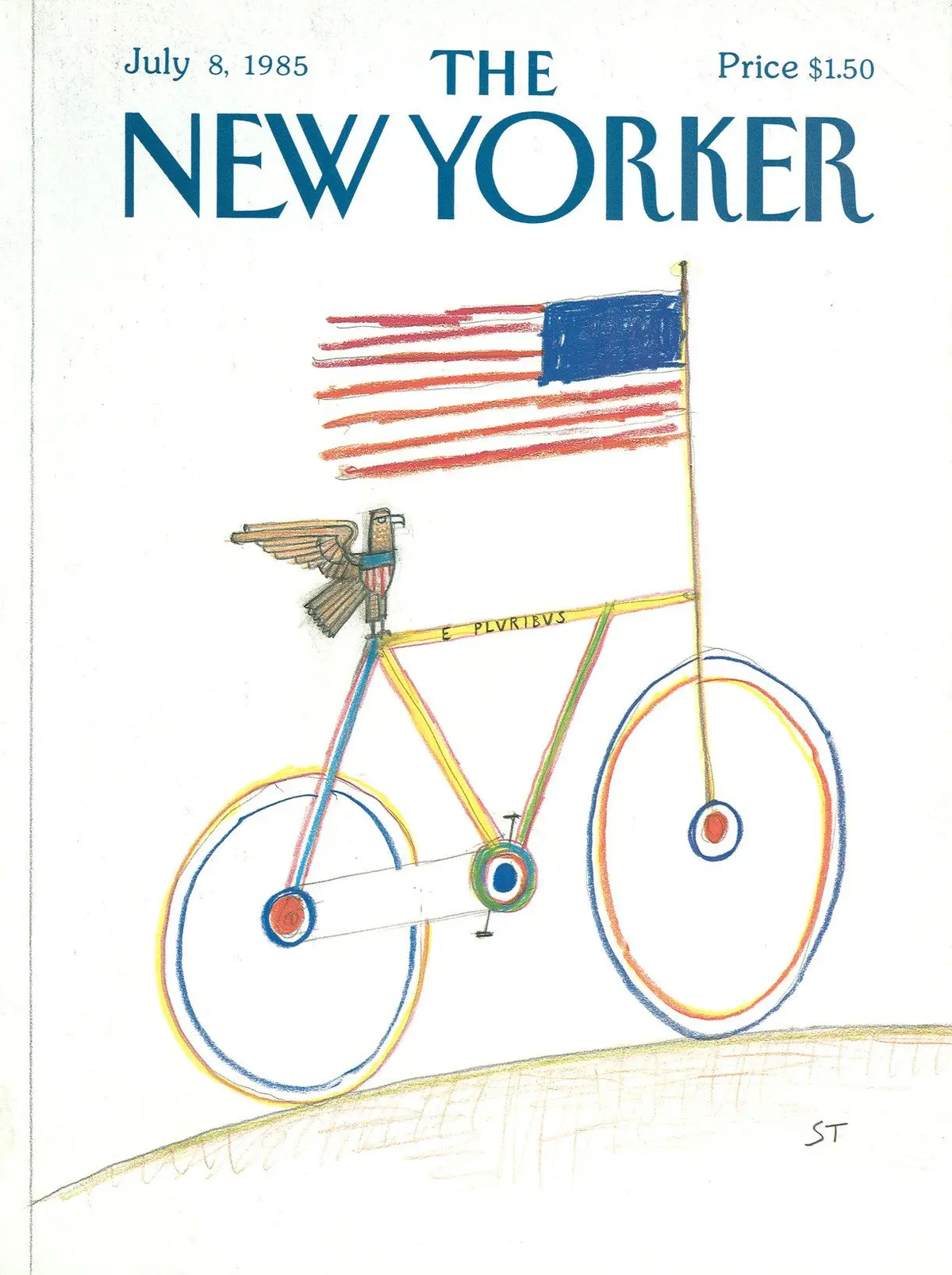Обложка The New Yorker, 8 июля 1985, художник Сол Стейнберг
