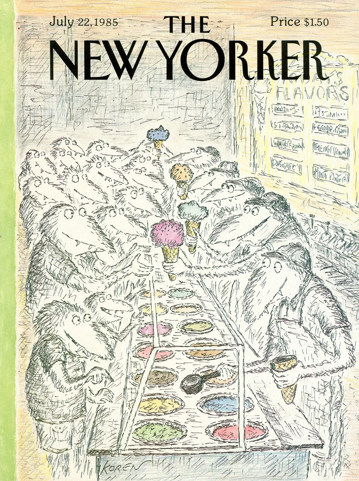 Обложка The New Yorker, 22 июля 1985, художник Эдвард Корен