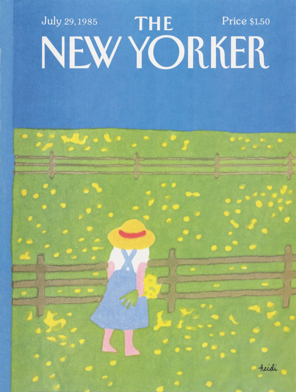 Обложка The New Yorker, 29 июля 1985, художник Хайди Гённель