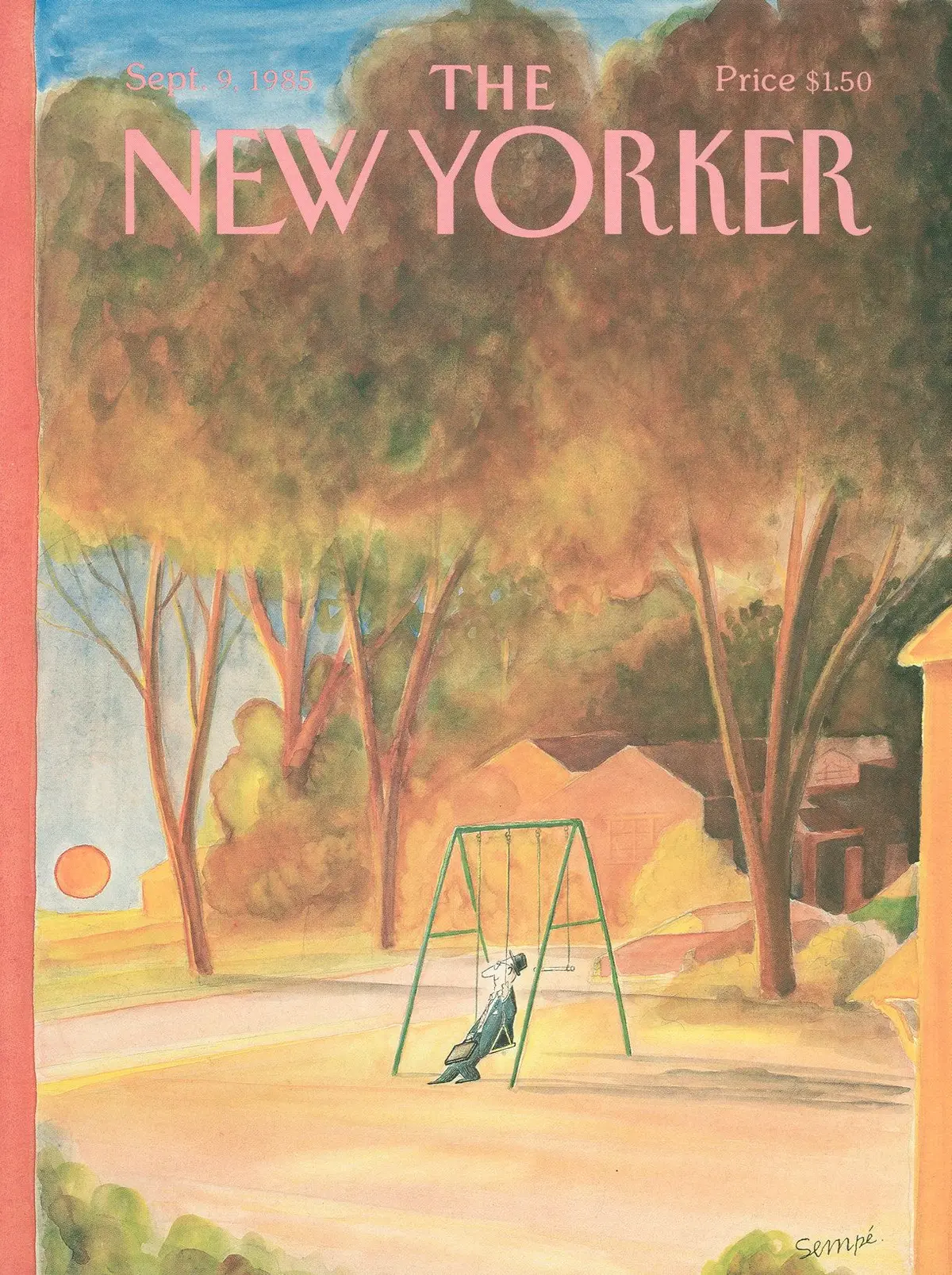 Обложка The New Yorker, 9 сентября 1985, художник Жан-Жак Сампе