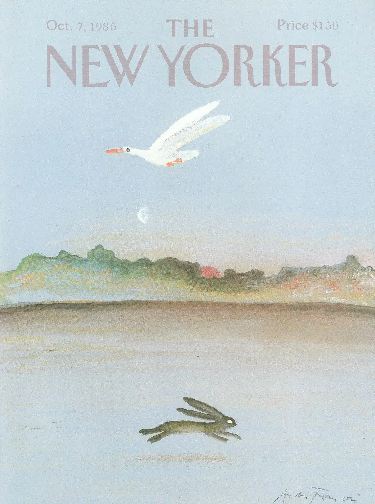 Обложка The New Yorker, 7 октября 1985, художник Андре Франсуа