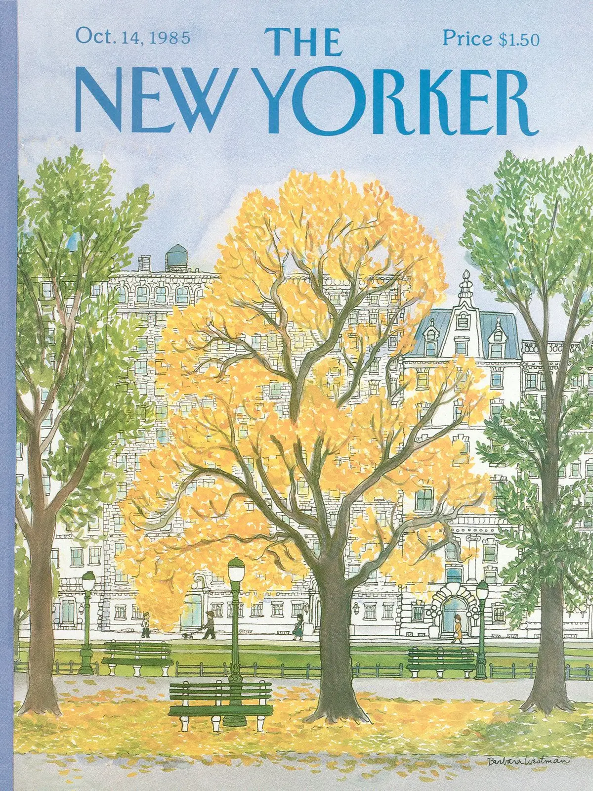 Обложка The New Yorker, 14 октября 1985, художник Барбара Уэстман
