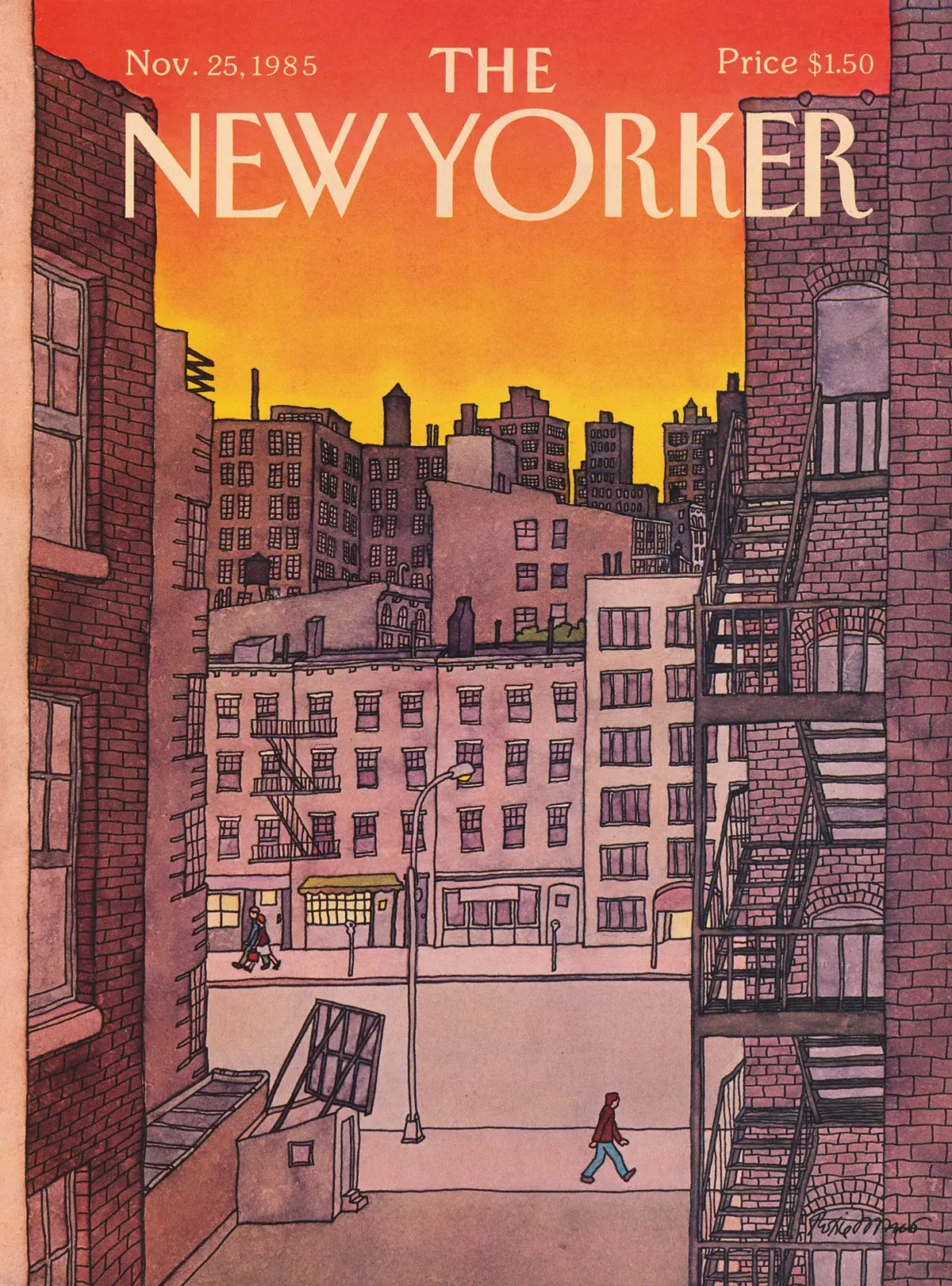 Обложка The New Yorker, 25 ноября 1985, художник Рокси Манро