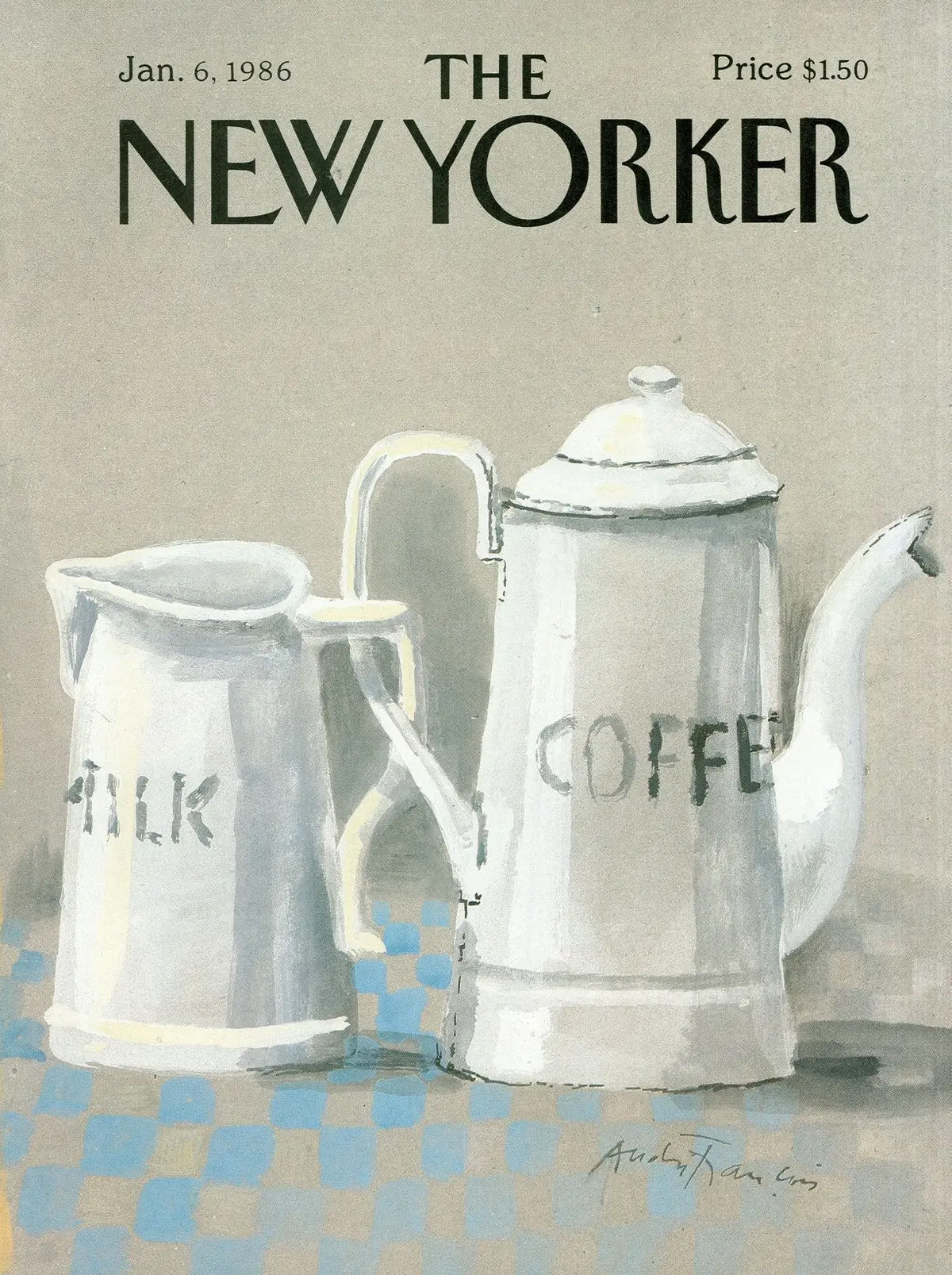 Обложка The New Yorker, 6 января 1986, художник Андре Франсуа