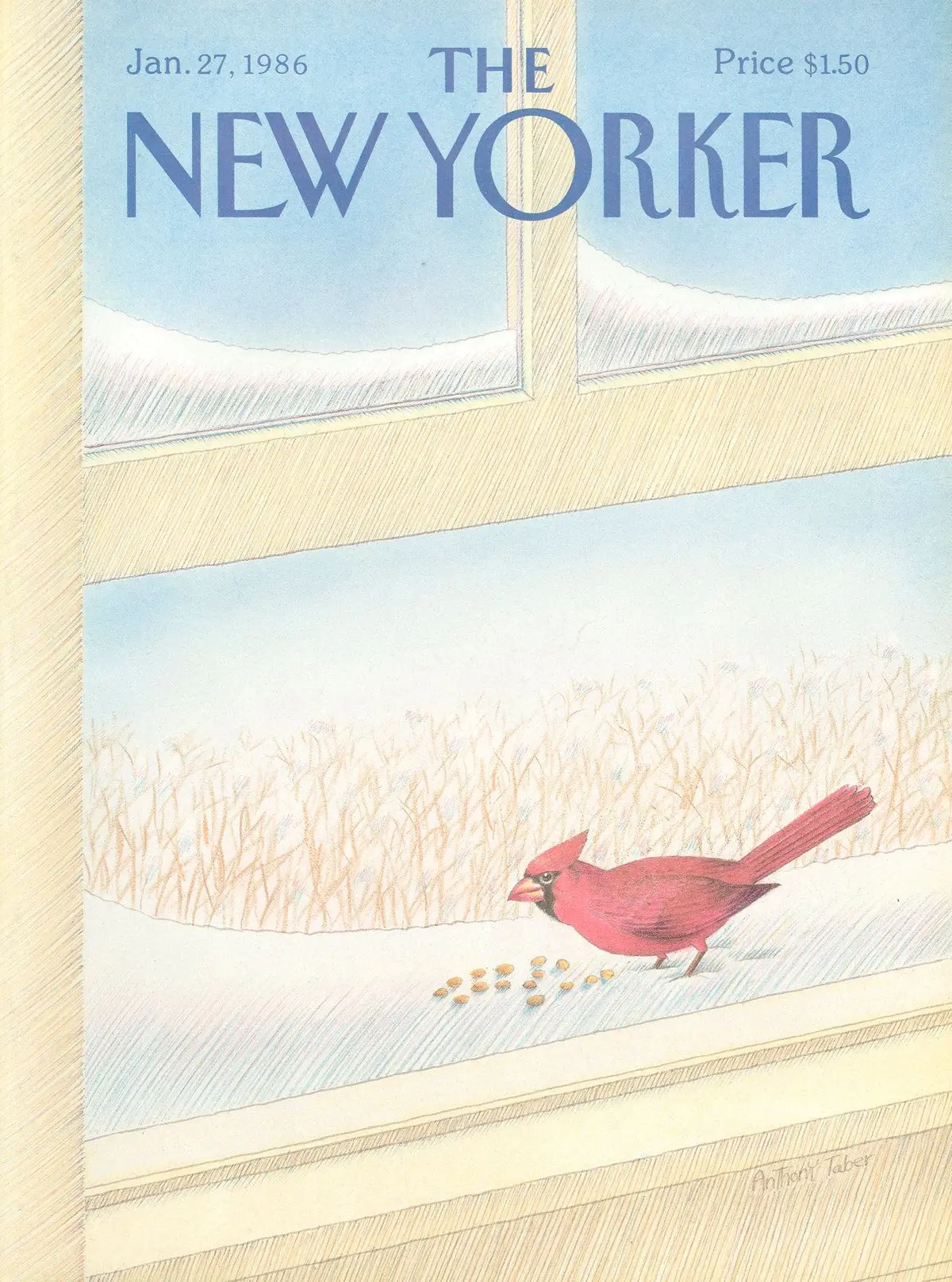 Обложка The New Yorker, 27 января 1986, художник Энтони Тейбер