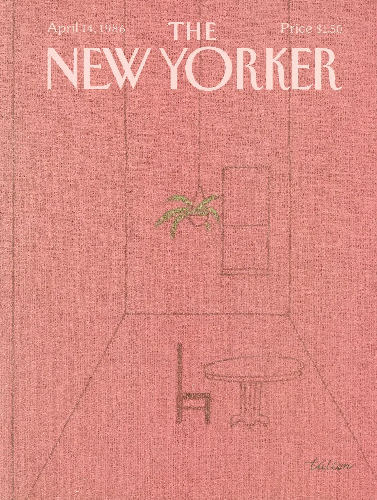 Обложка The New Yorker, 14 апреля 1986, художник Роберт Таллон