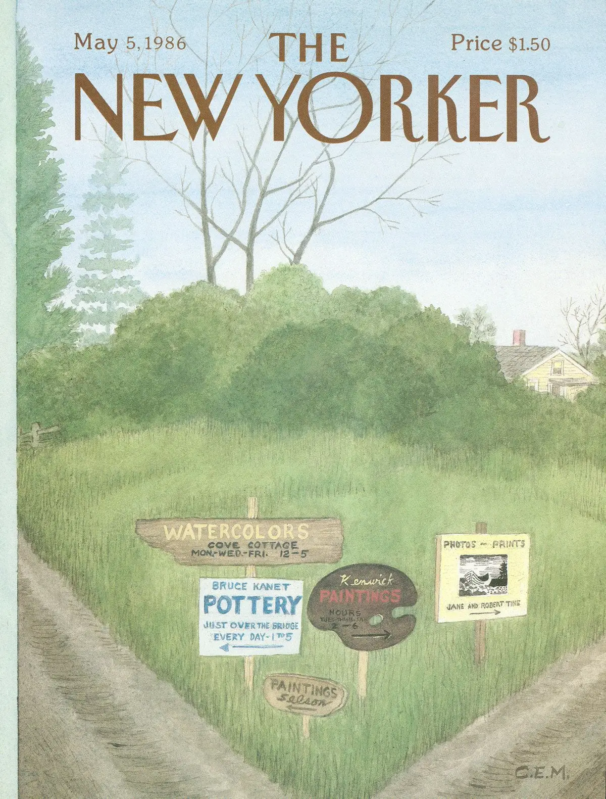 Обложка The New Yorker, 5 мая 1986, художник Чарльз Э. Мартин
