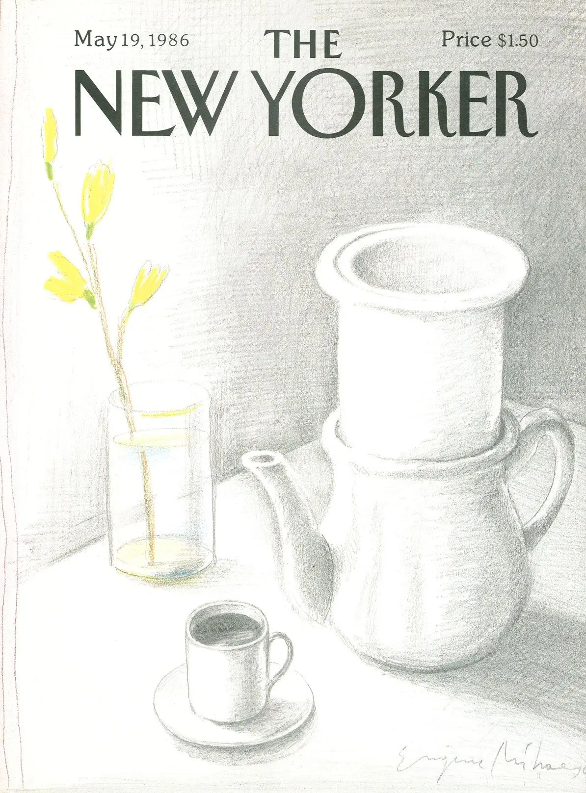 Обложка The New Yorker, 19 мая 1986, художник Эжен Михаеско