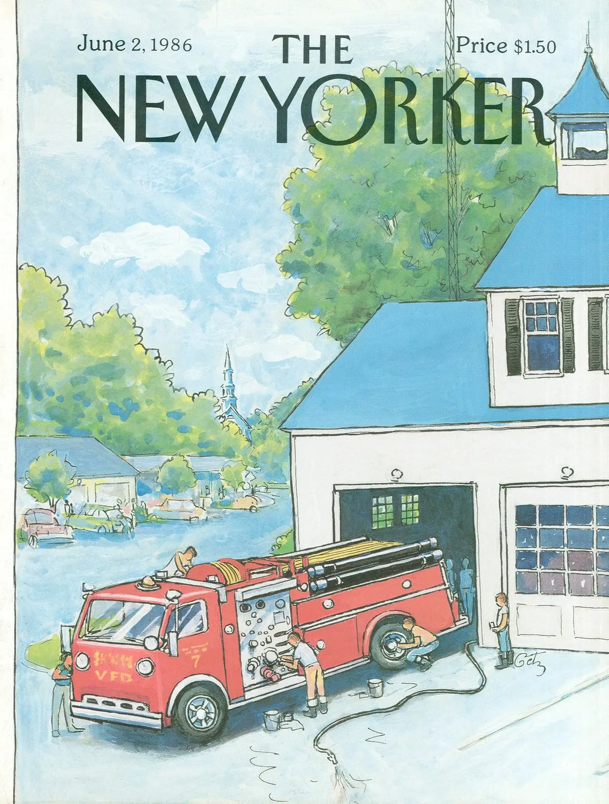 Обложка The New Yorker, 2 июня 1986, художник Артур Гетц